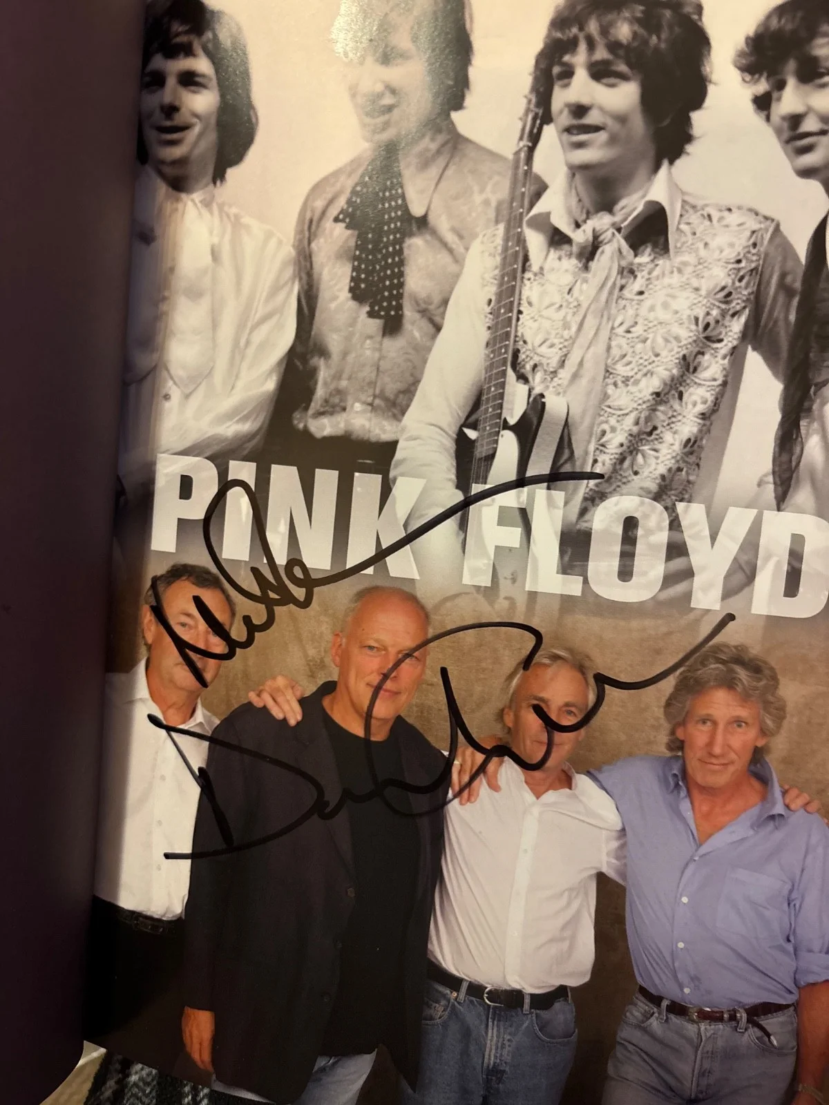 PINK FLOYD SIGNED AUTOGRAPHED BOOK DAVID GILMOUR & NICK MASON RARE X2 IN PERSON, изображение 5
