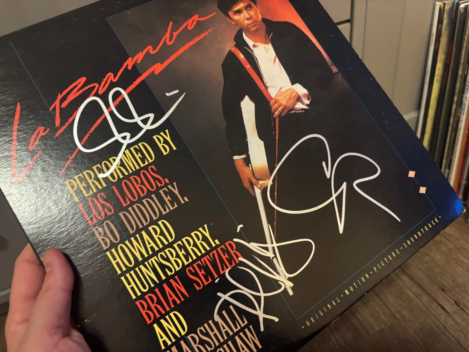 LOS LOBOS SIGNED AUTOGRAPHED LP VINYL LA BAMBA SOUNDTRACK RARE X3 CESAR RAMOS, изображение 2