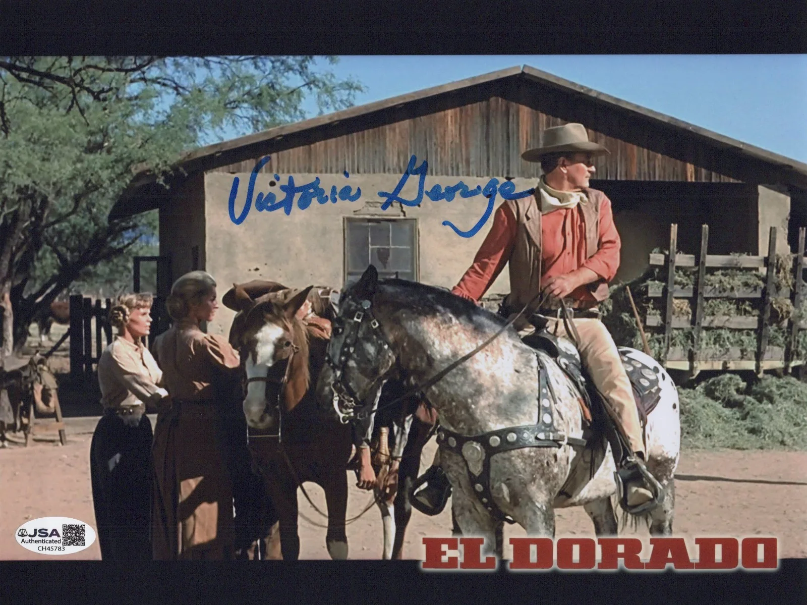 VICTORIA GEORGE — VICTORIA GEORGE SIGNED EL DORADO 8x10 Photo JARED'S WIFE Autograph JSA COA CERT