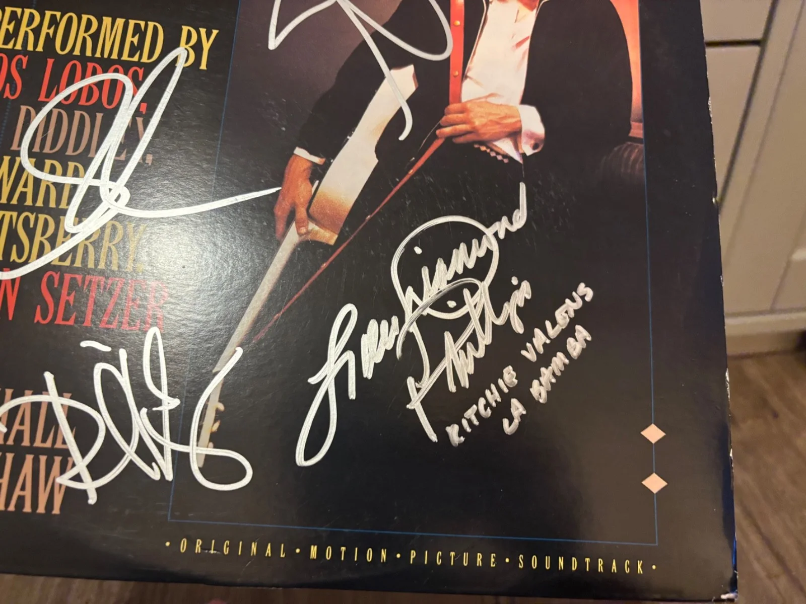 LA BAMBA SIGNED AUTOGRAPHED LP VINYL SOUNDTRACK LOU DIAMOND PHILLIPS LOS LOBOS, изображение 2
