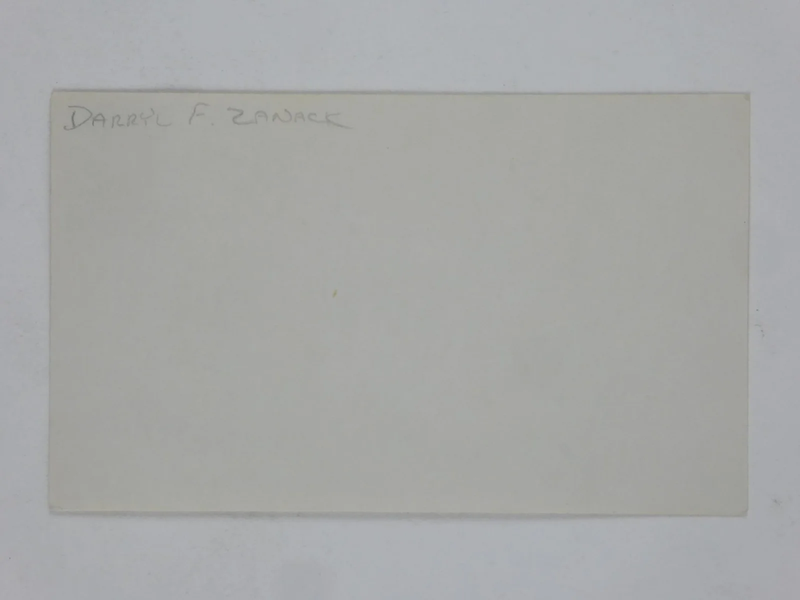 Darryl Zanuck — Darryl Zanuck Hand Signed 3x2.5 Cut On Index Card Film Producer What About Eve, изображение 2