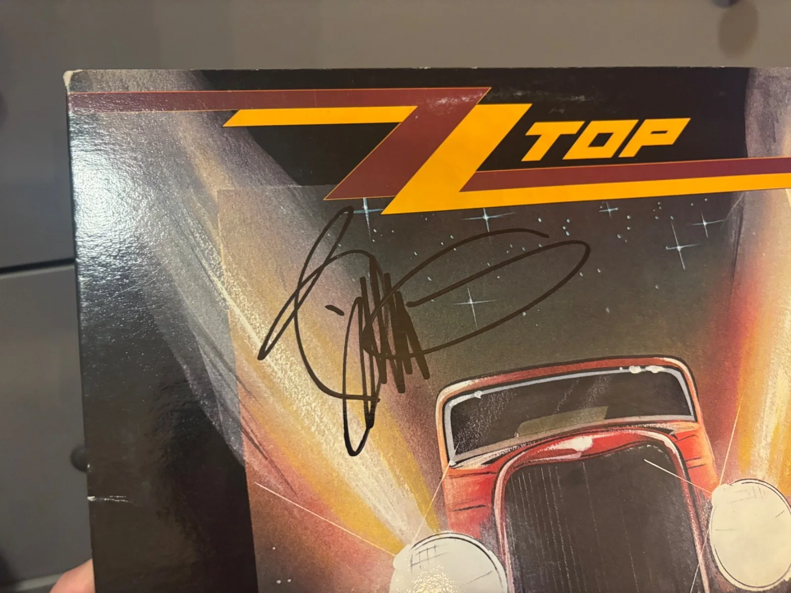 ZZ TOP SIGNED AUTOGRAPHED LP VINYL ELIMINATOR BILLY GIBBONS RARE IN PERSON, image 2