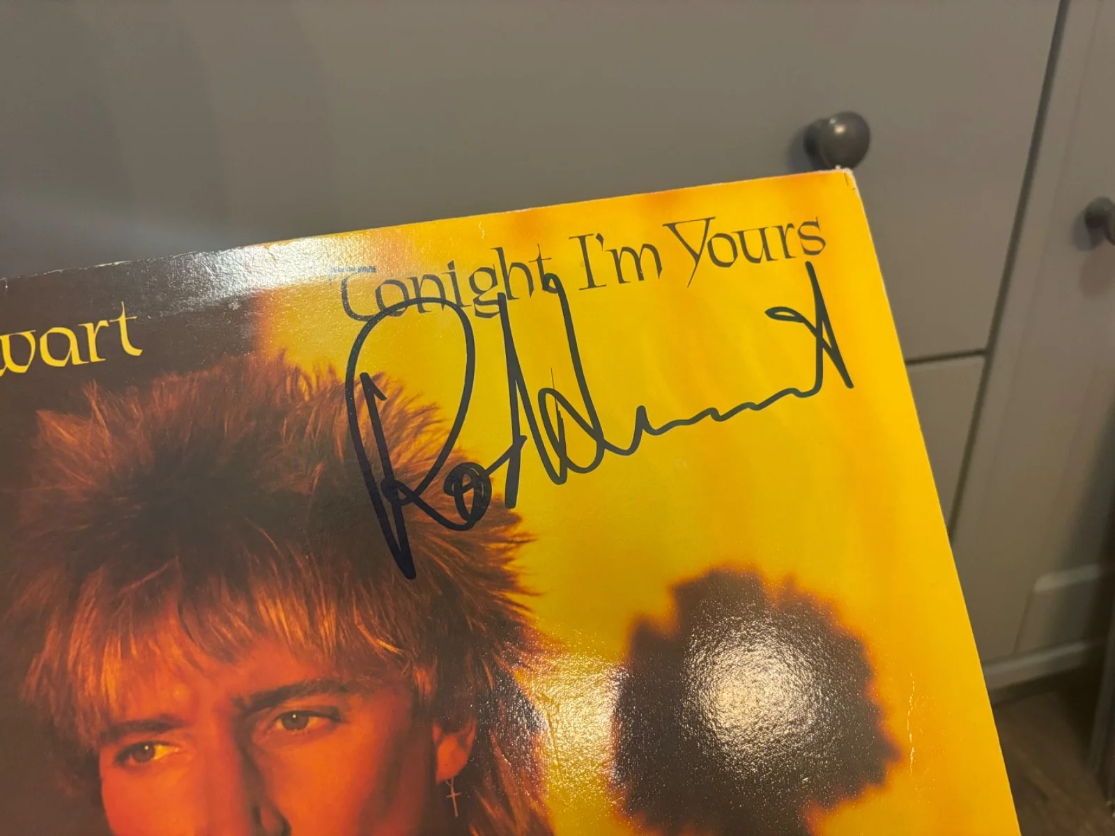 ROD STEWART SIGNED AUTOGRAPHED LP VINYL RARE TONIGHT IM YOURS IN PERSON, изображение 2
