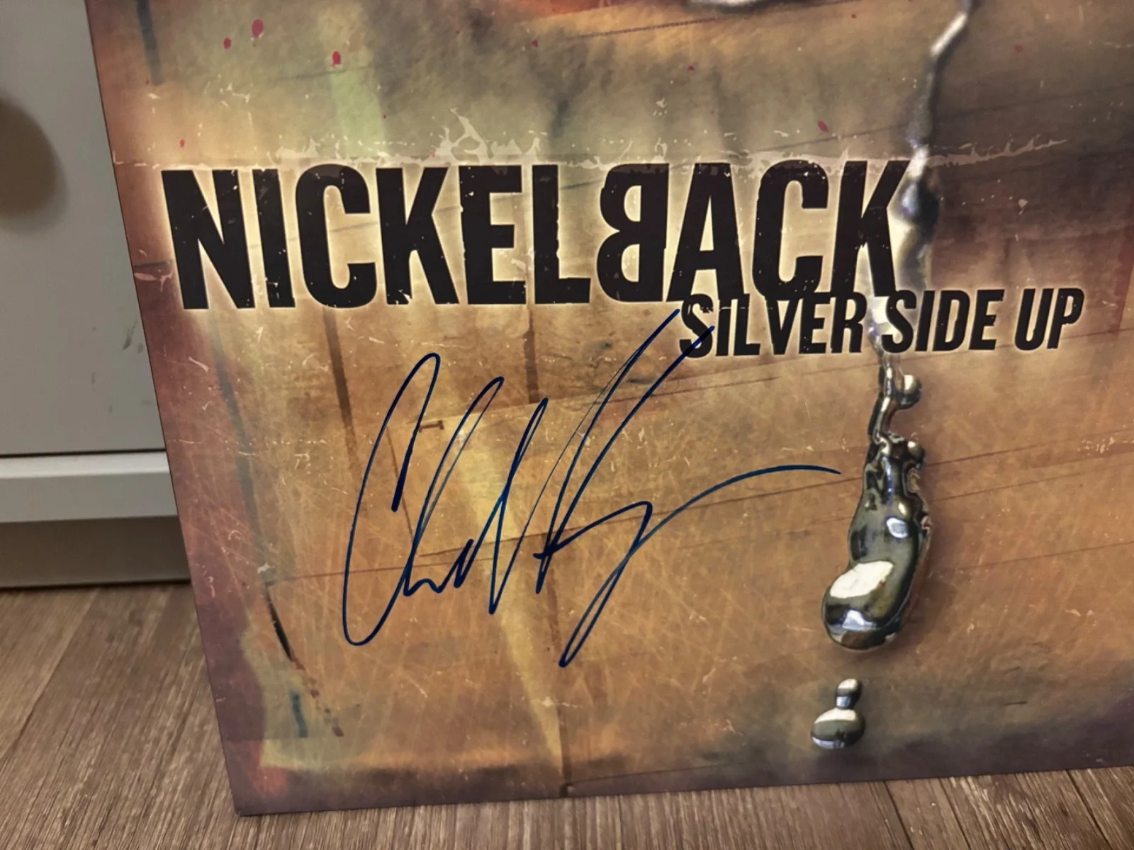 NICKELBACK SIGNED AUTOGRAPHED LP VINYL SILVER SIDE UP CHAD KROEGER RARE, image 2