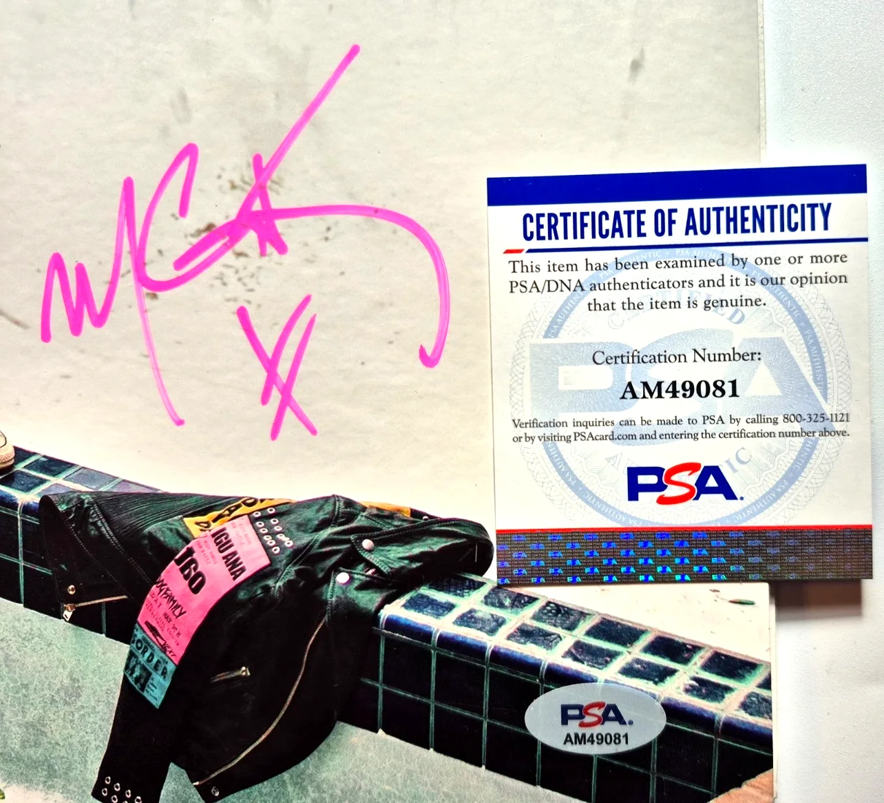 MACHINE GUN KELLY SIGNED AUTOGRAPHED TICKETS TO MY DOWNFALL ALBUM VINYL PSA COA, изображение 4