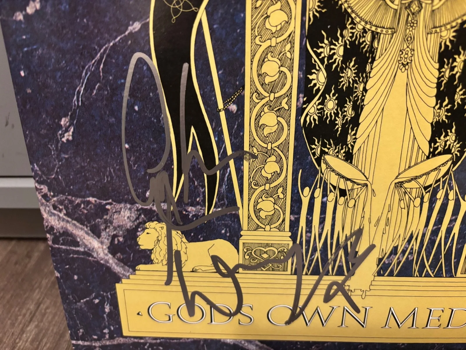 THE MISSION SIGNED AUTOGRAPHED LP VINYL GODS OWN MEDICINE X3 WAYNE HUSSEY RARE, изображение 2