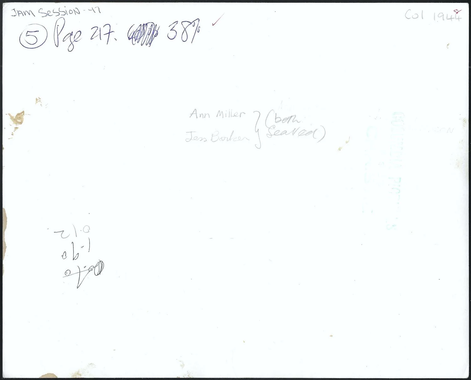 Jam Session 1x ORIGINAL Press Studio Still Ann Miller Louis Armstrong 1944, image 2
