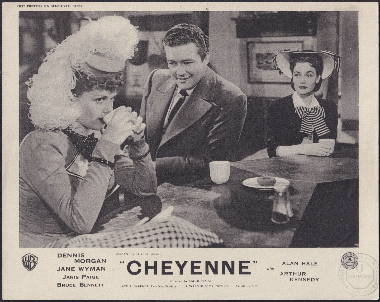 Cheyenne 7x ORIGINAL UK FOH Lobby Cards Jane Wyman Dennis Morgan 1947, изображение 2