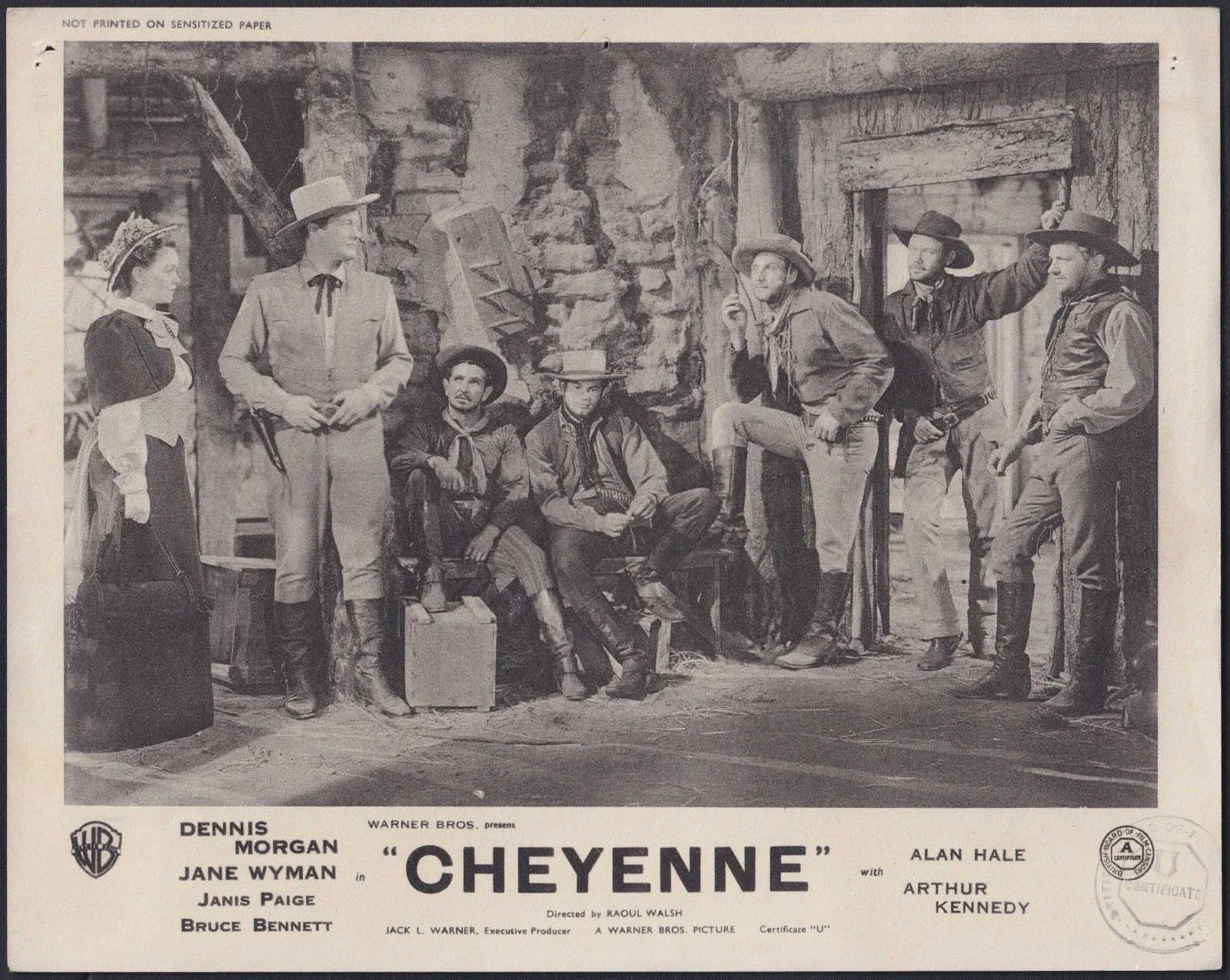 Cheyenne 7x ORIGINAL UK FOH Lobby Cards Jane Wyman Dennis Morgan 1947, изображение 5