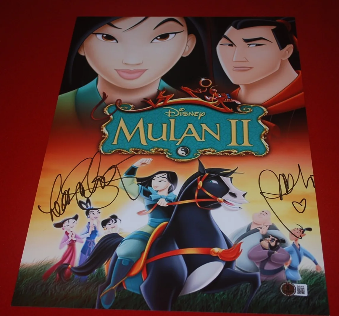 LEA SALONGA — DISNEY LEA SALONGA BD WONG MULAN 2 Signed 12X18 Photo Beckett BV81419