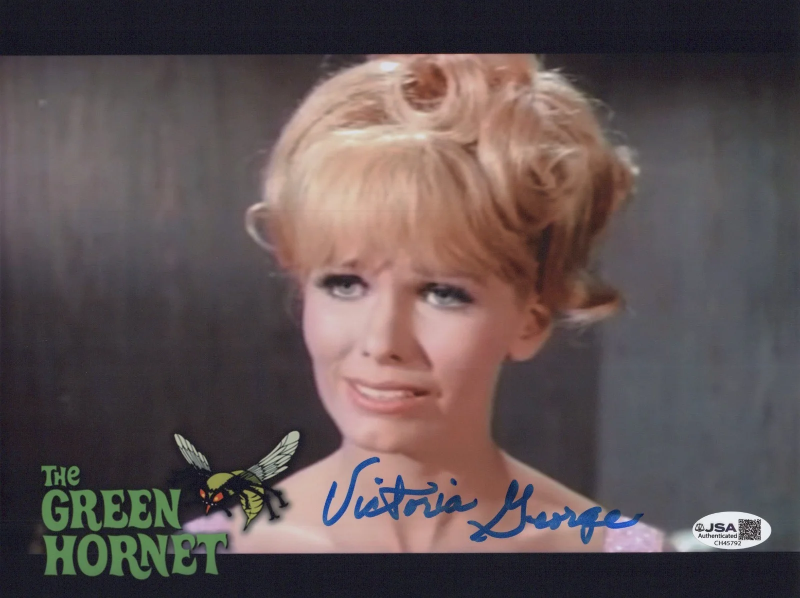 VICTORIA GEORGE — VICTORIA GEORGE SIGNED THE GREEN HORNET 8x10 Photo Autograph JSA COA CERT