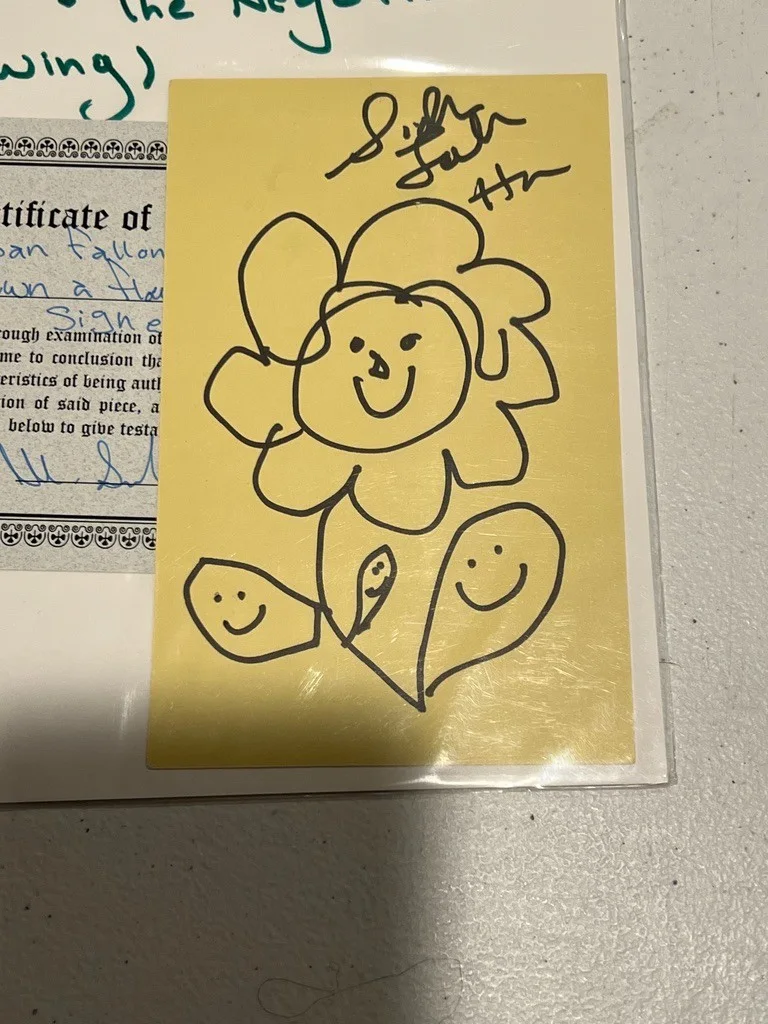 Siobhan Fallon Hogan Hand Signed about 4' x6" with Drawing Index Card Seinfeld, image 2