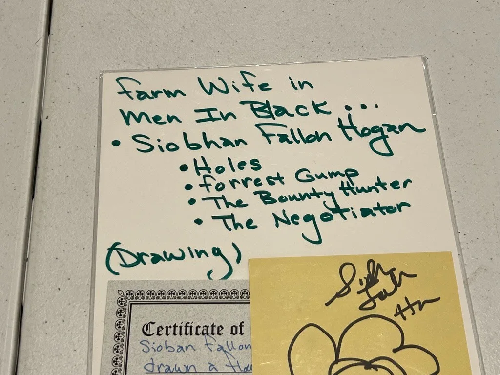 Siobhan Fallon Hogan Hand Signed about 4' x6" with Drawing Index Card Seinfeld, image 5