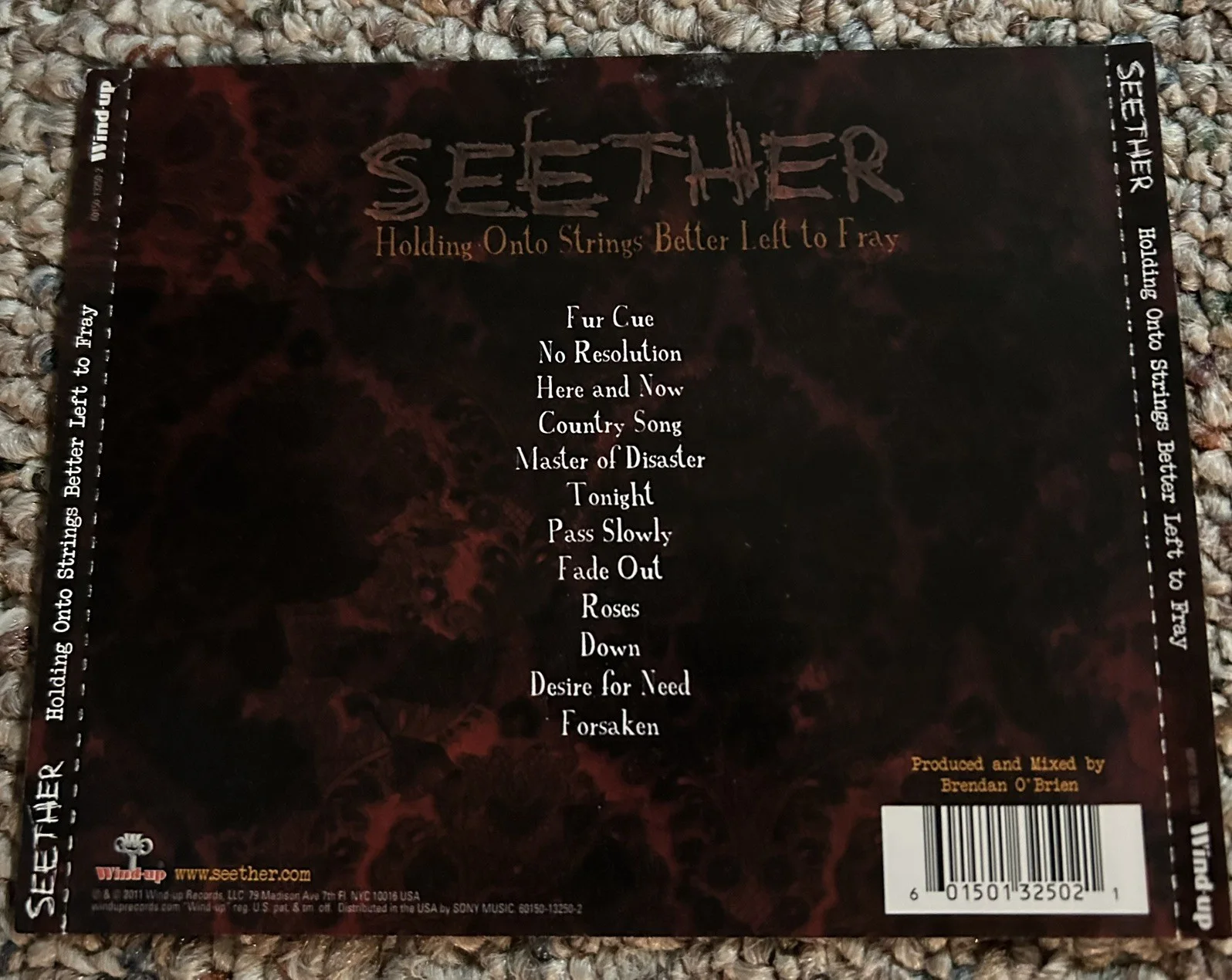Seether Holding Onto Strings Better Left to Frayed- *Insert only -Autographed, image 2
