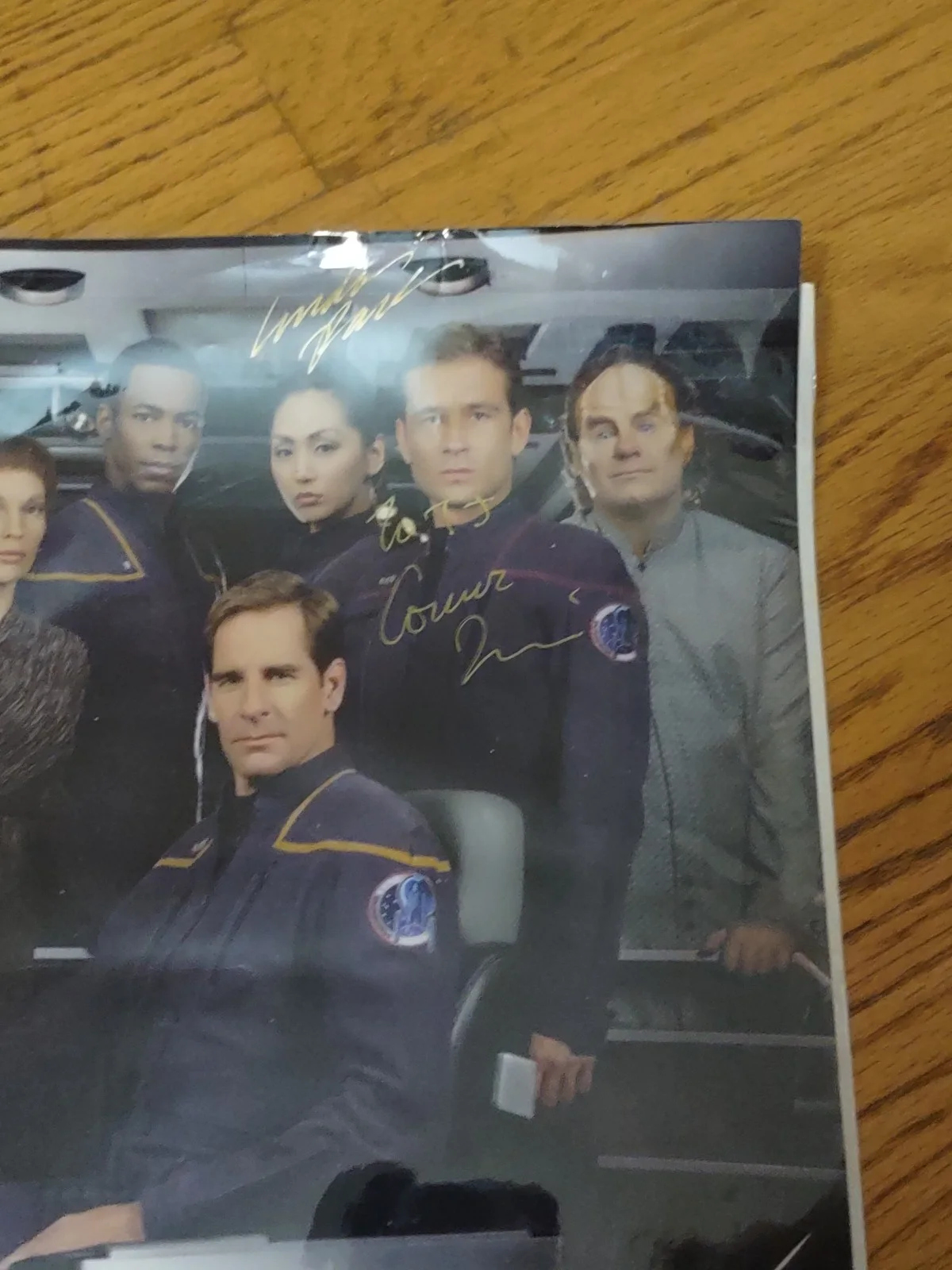 (Star Trek: Enterprise Cast x2) Hand-Signed ORIGINAL Photo- 10X16 No COA, image 2
