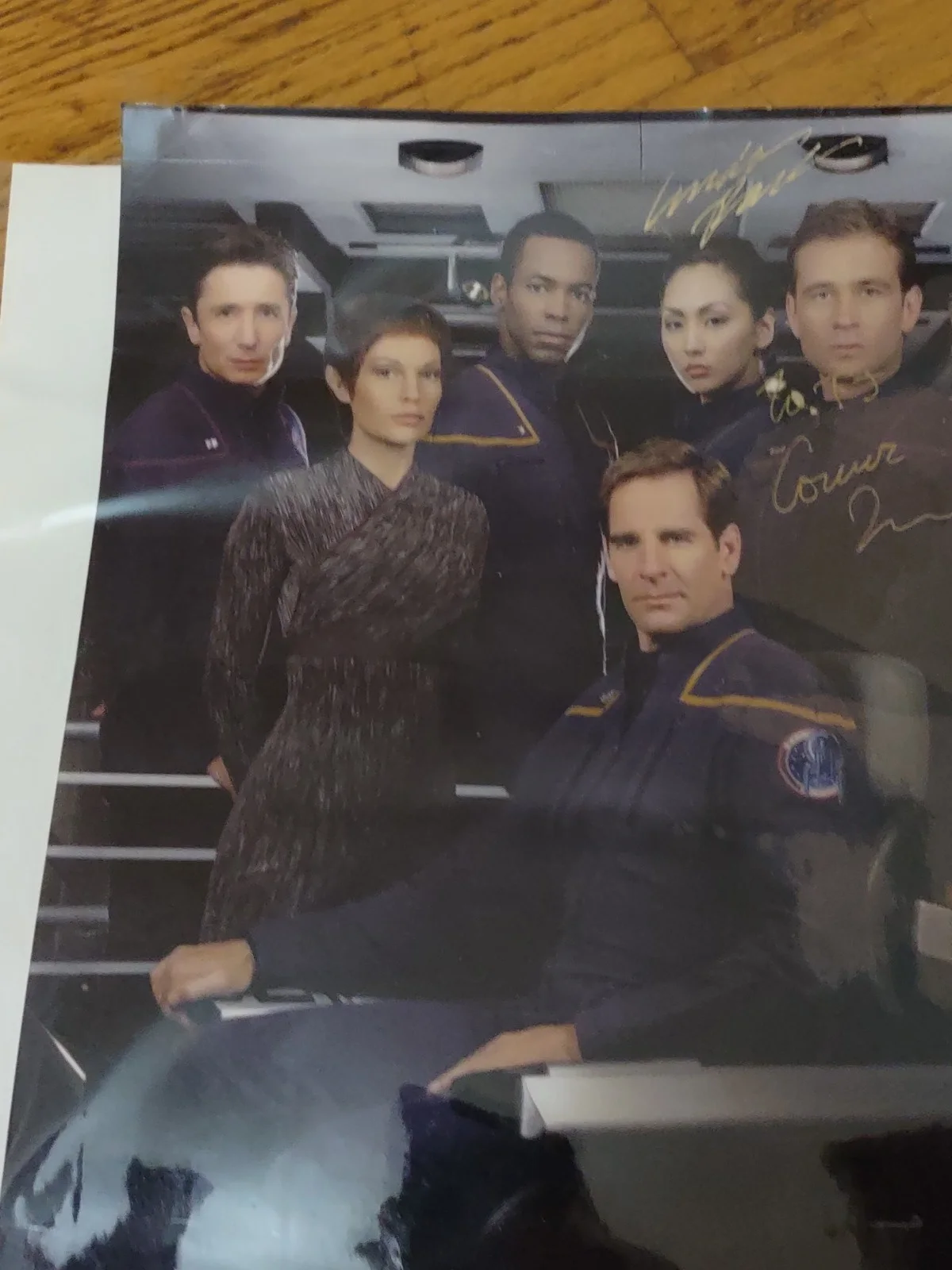 (Star Trek: Enterprise Cast x2) Hand-Signed ORIGINAL Photo- 10X16 No COA, image 3
