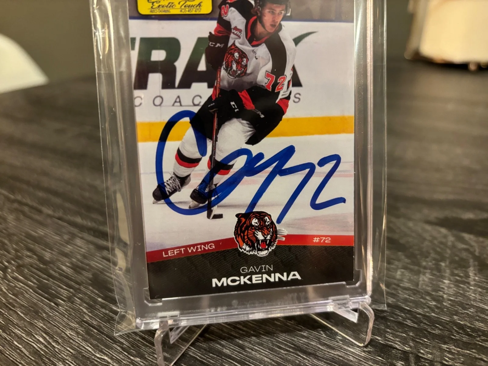 GAVIN MCKENNA AUTO ROOKIE Signed Autograph 1ST CARD WHL CANADA TEAM SET PROOF, изображение 2