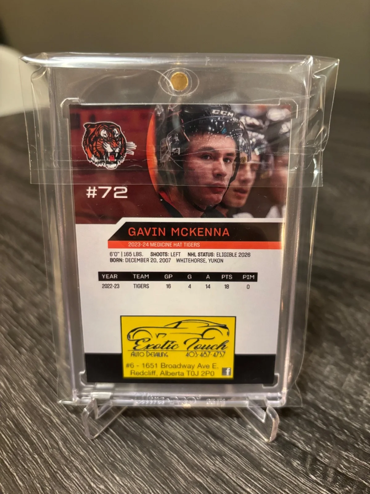 GAVIN MCKENNA AUTO ROOKIE Signed Autograph 1ST CARD WHL CANADA TEAM SET PROOF, изображение 3