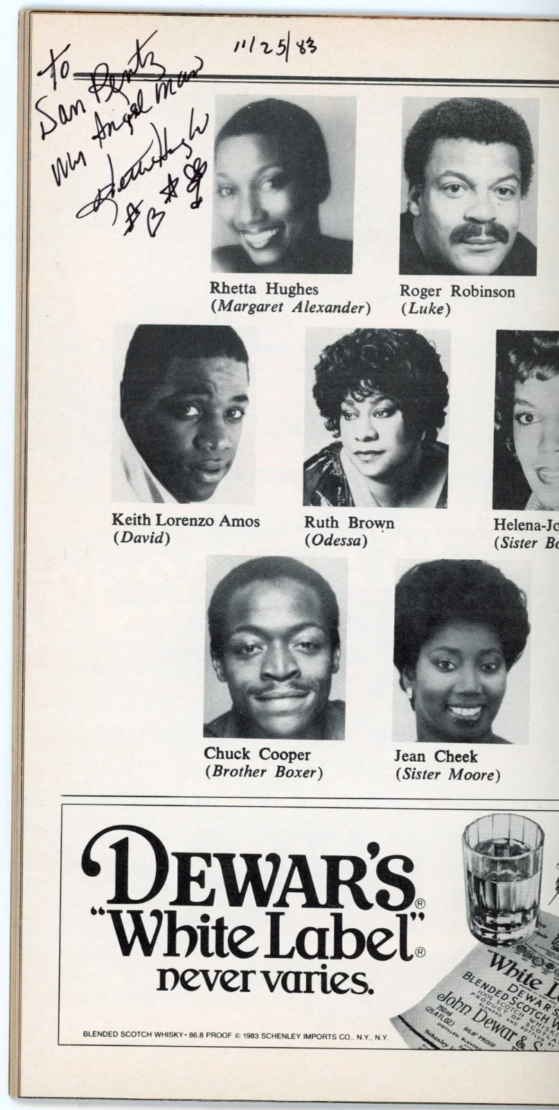 Rhetta Hughes — Rhetta Hughes - Twice Signed Nederlander Theatre Playbill for Amen Corner (1983), image 2