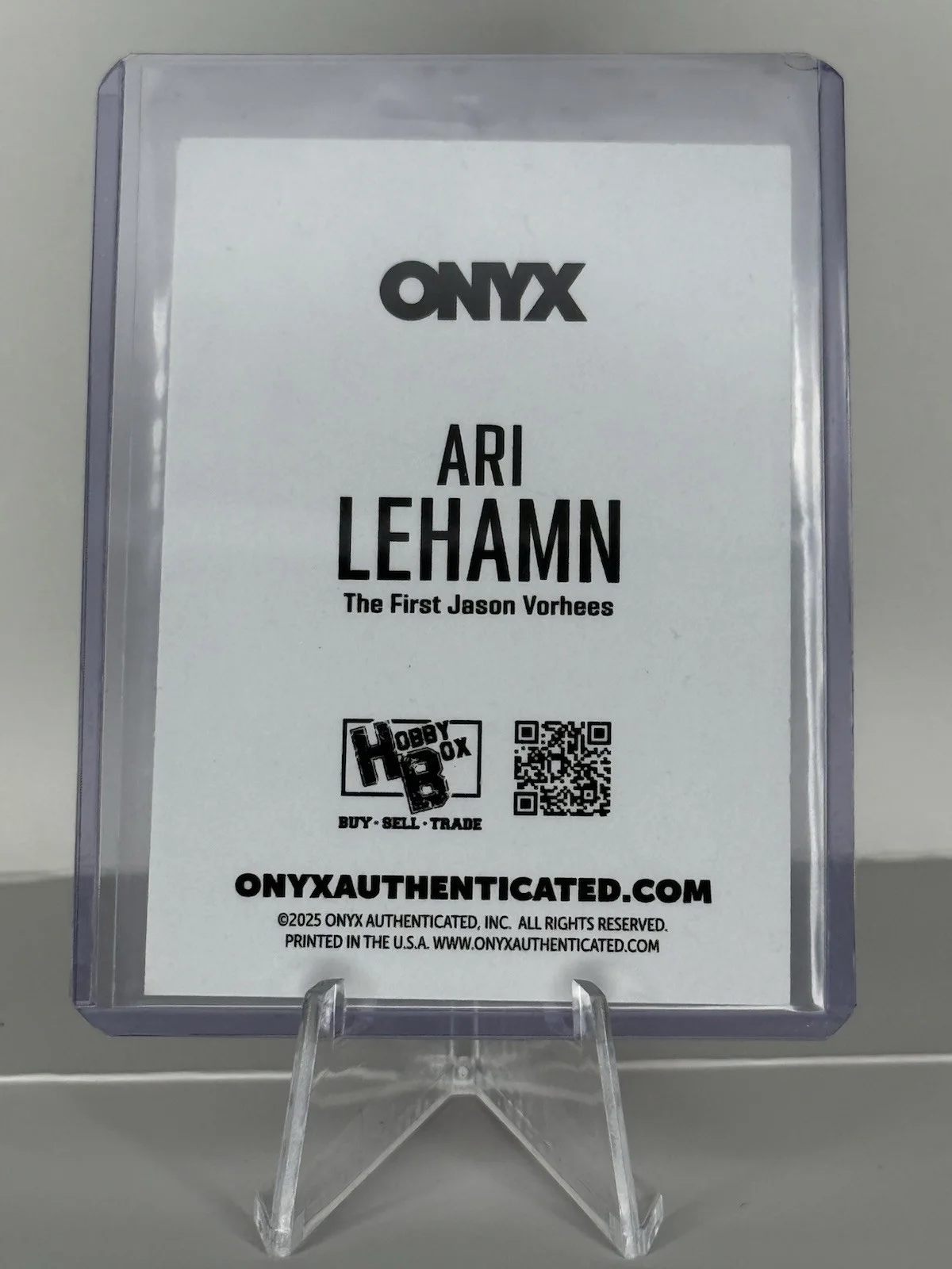 Ari Lehman — ARI LEHMAN 2025 ONYX Autograph "The First Jason Vorhees" Red Ink SP Auto, изображение 2