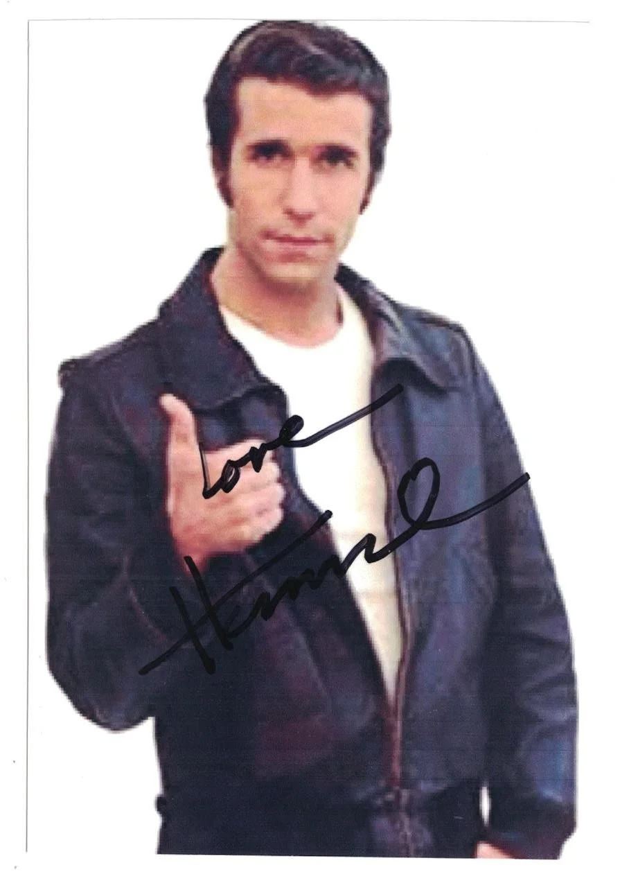 Henry Winkler — Henry Winkler Signed Autographed Photo Actor Happy Days Fonzie E