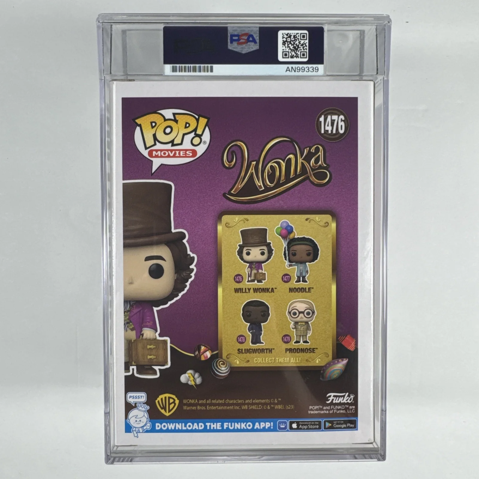 Timothee Chalamet Signed Autograph Willy Wonka Funko Pop #1476 PSA/DNA Authentic, image 2