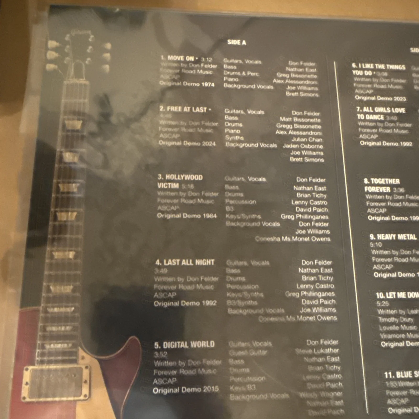 Don Felder of the Eagles Certified Signed The Vault CD insert card with Vinyl, изображение 5