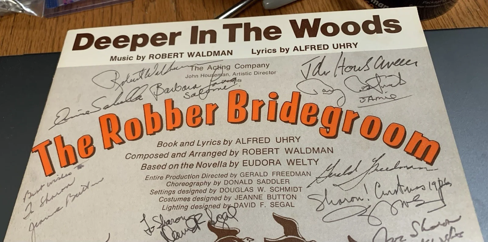 RARE 1 of a Kind 1976 The Robber Bridegroom Biltmore Theatre Sheet Music SIGNED, изображение 3