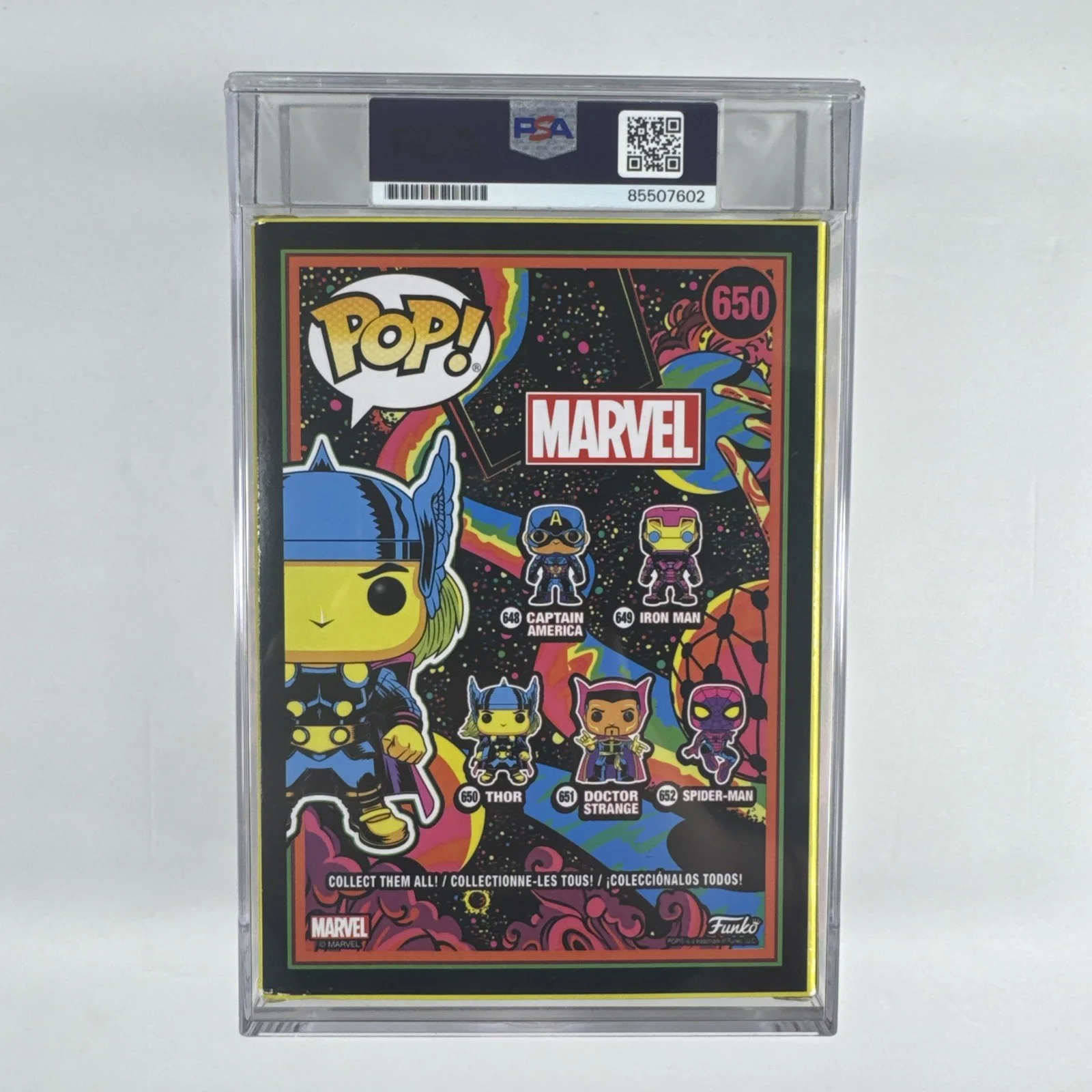 Chris Hemsworth — Chris Hemsworth Thor Signed Funko Pop #650 Psa/Dna Encapsulated 10 Gem Mt Auto, image 2