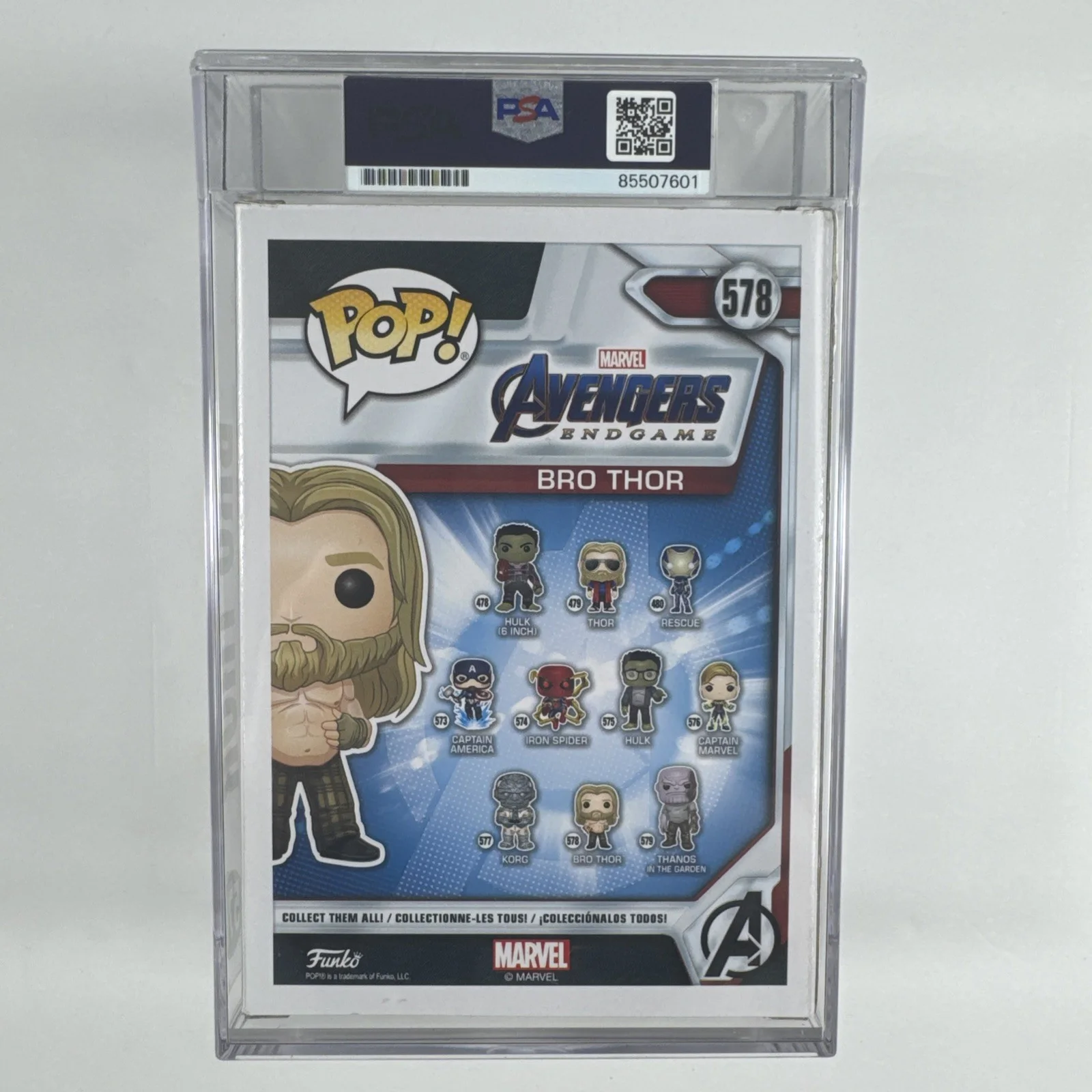 Chris Hemsworth Signed Autograph Bro Thor Funko 578 Avengers Encap PSA 10 Gem Mt, изображение 2