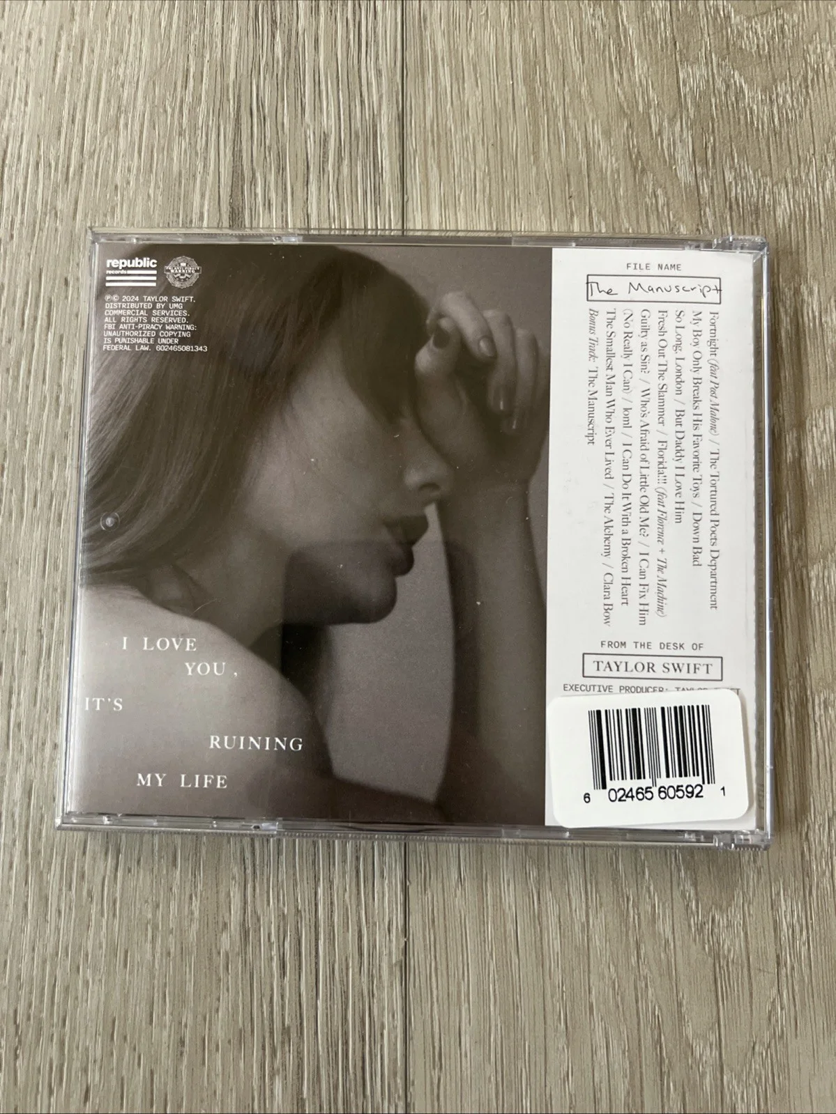 Taylor Swift The Tortured Poets Department CD With Hand Signed Photo W/Heart ❤️, изображение 3