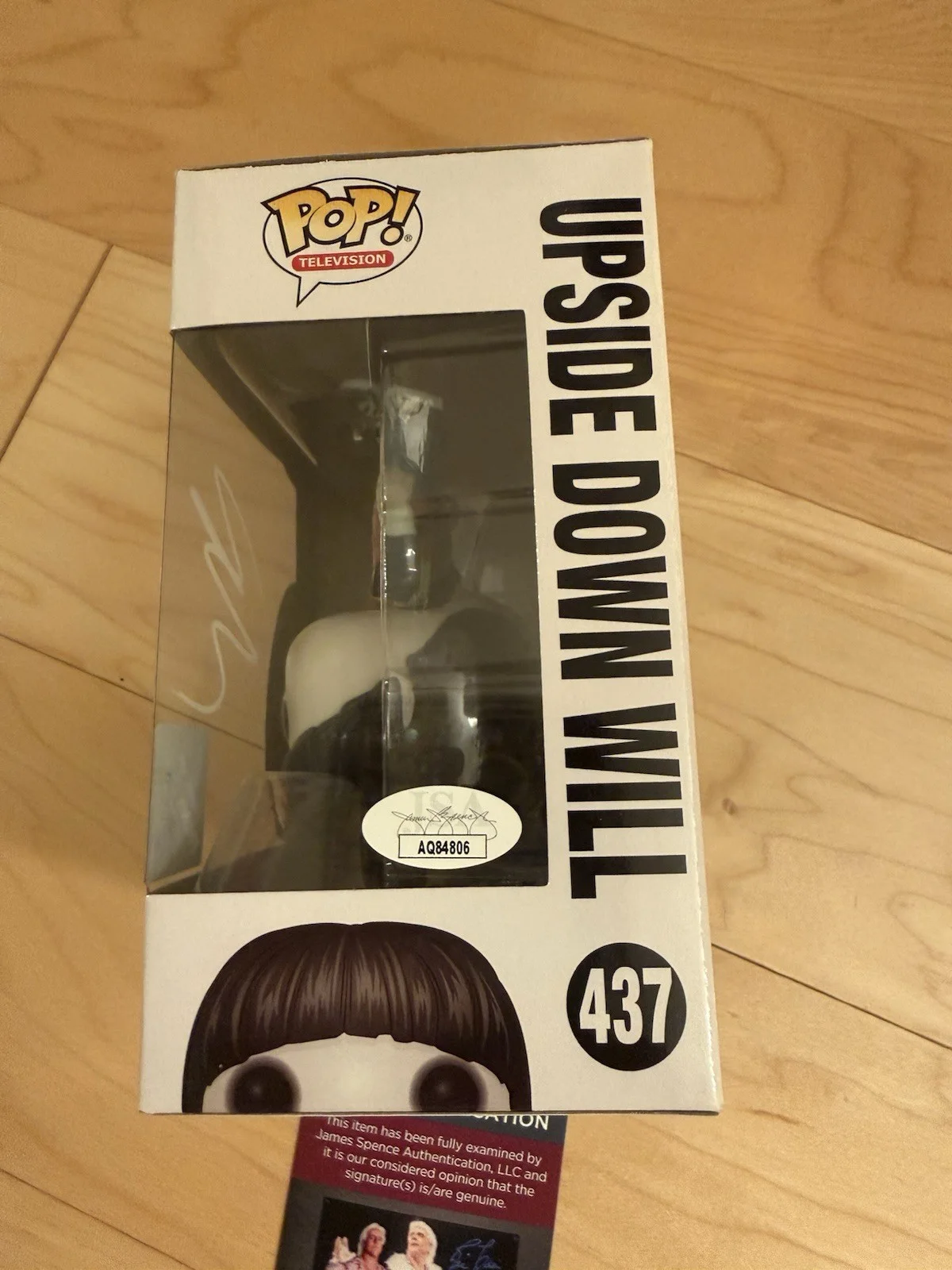 Funko Pop Stranger Things: Upside Down Will #437 (Noah Schnapp Signed) JSA, image 4