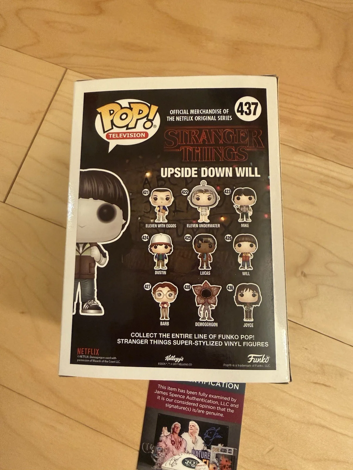 Funko Pop Stranger Things: Upside Down Will #437 (Noah Schnapp Signed) JSA, image 5