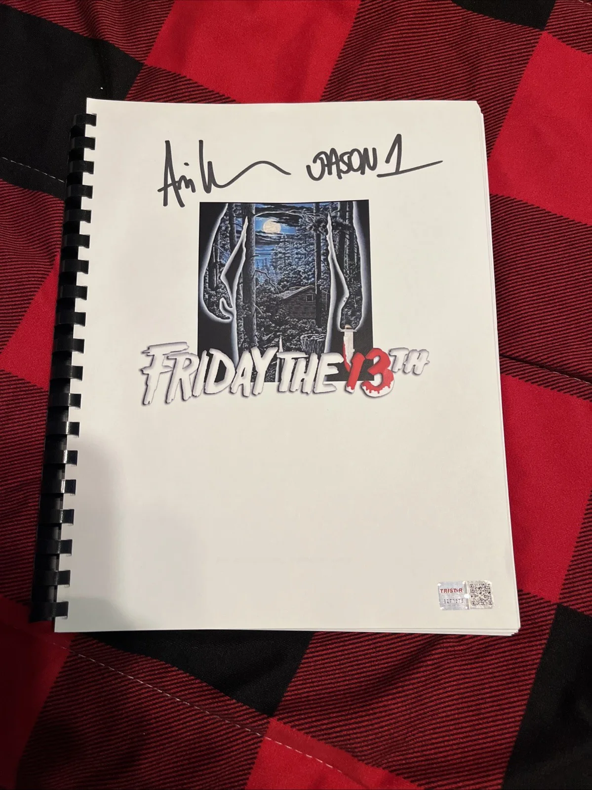 Ari Lehman — Ari Lehman "Jason 1" Authentic Signed Friday The 13th Movie Script TRI STAR, image 3