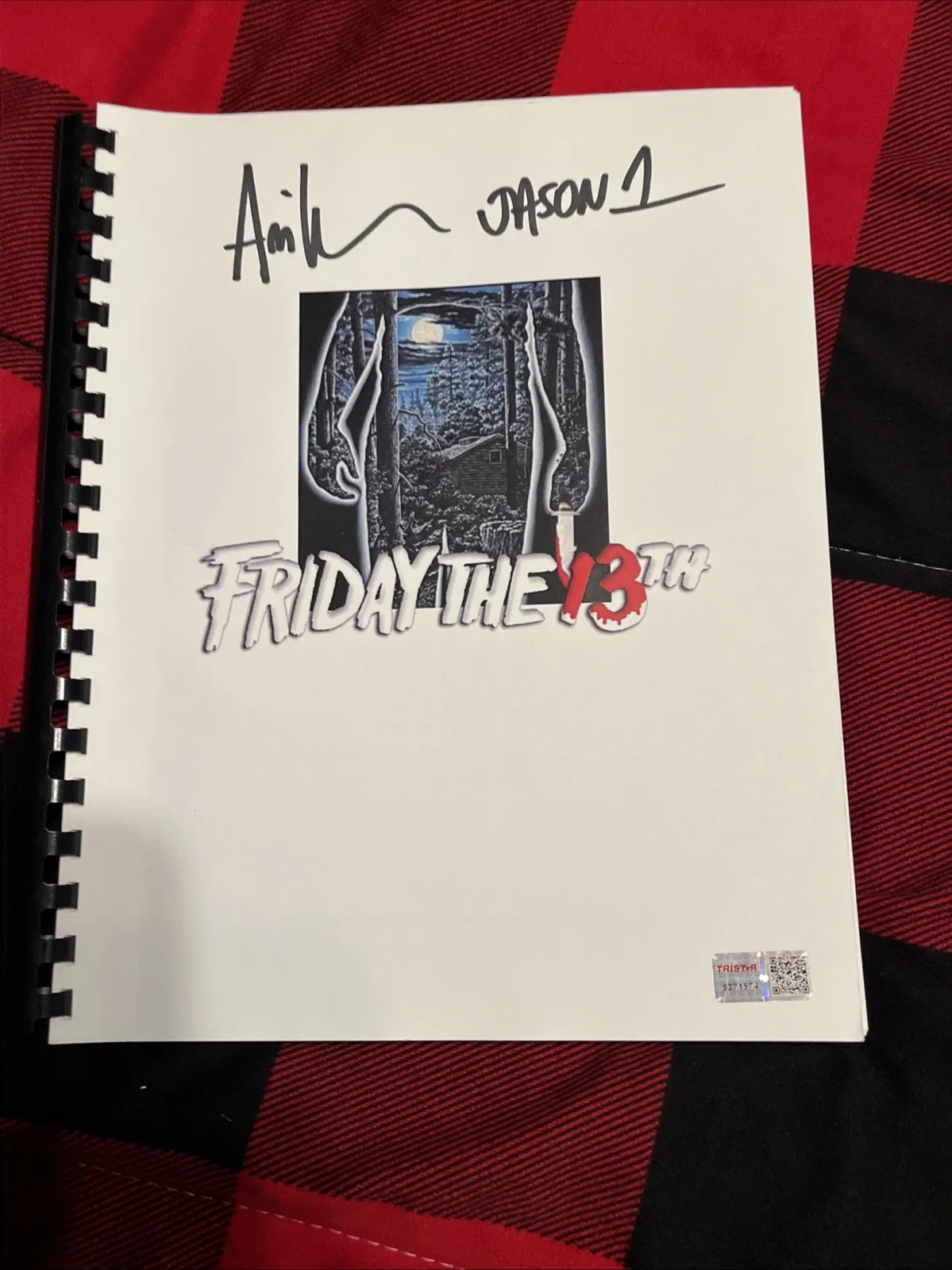 Ari Lehman — Ari Lehman "Jason 1" Authentic Signed Friday The 13th Movie Script TRI STAR, image 3