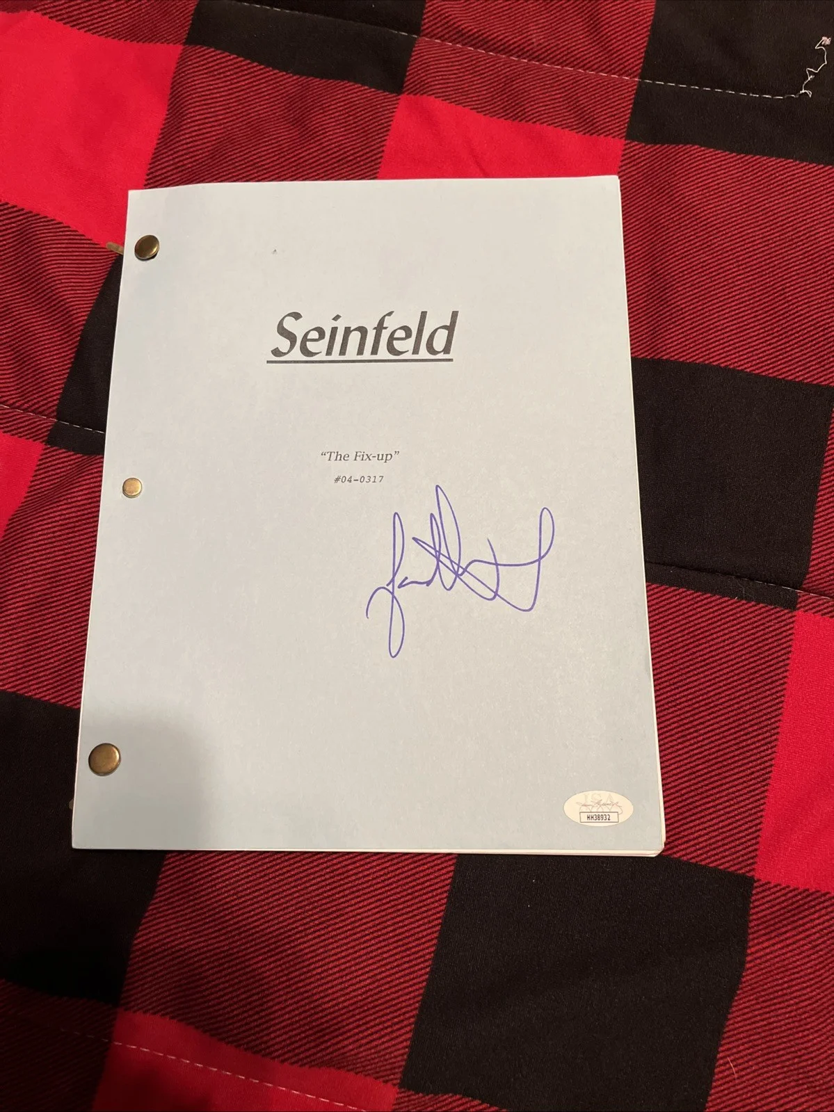 Jason Alexander — SEINFELD JASON ALEXANDER SIGNED AUTOGRAPHED MOVIE SCRIPT JSA COA THE FIX UP