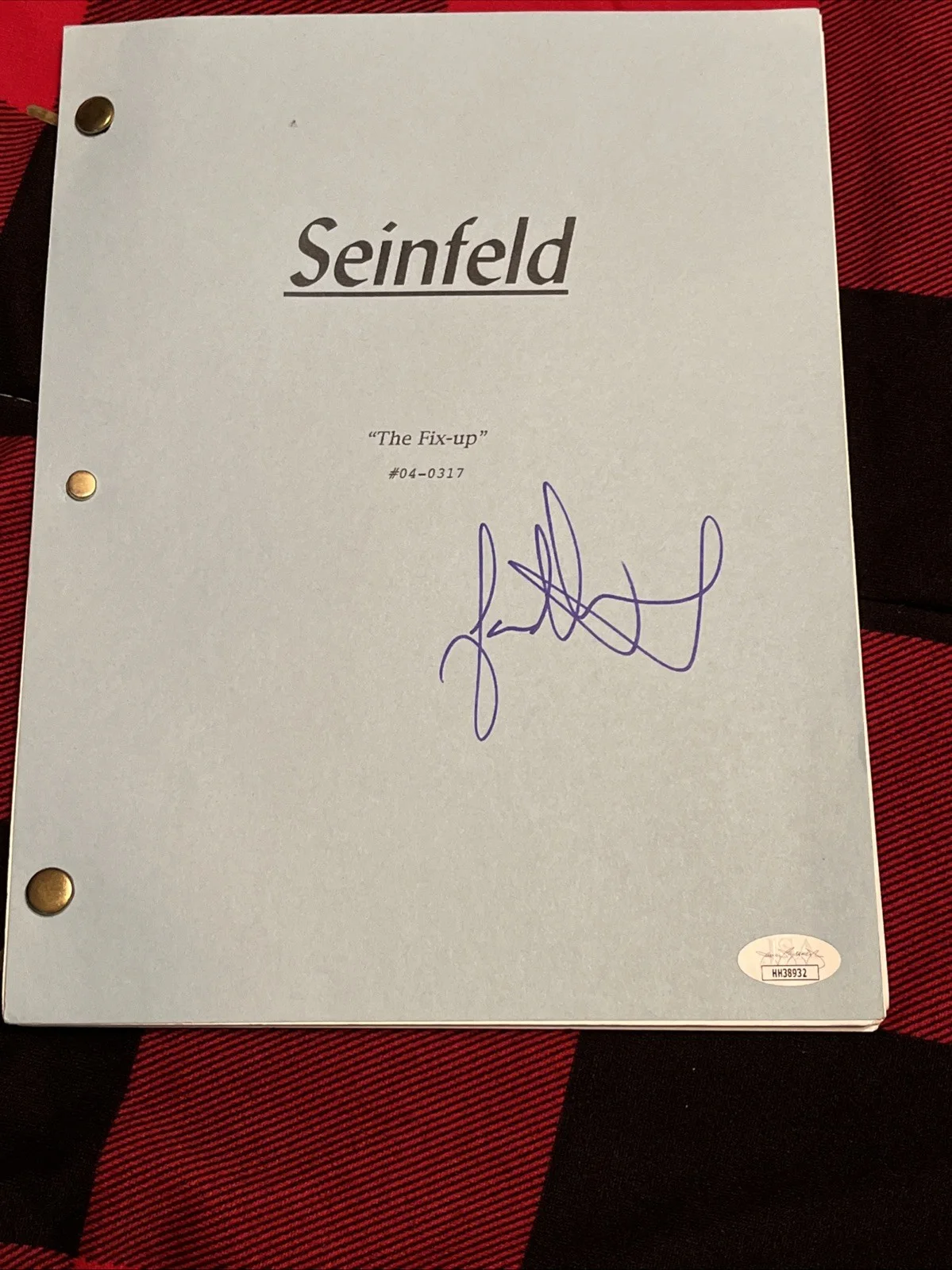 Jason Alexander — SEINFELD JASON ALEXANDER SIGNED AUTOGRAPHED MOVIE SCRIPT JSA COA THE FIX UP, image 4