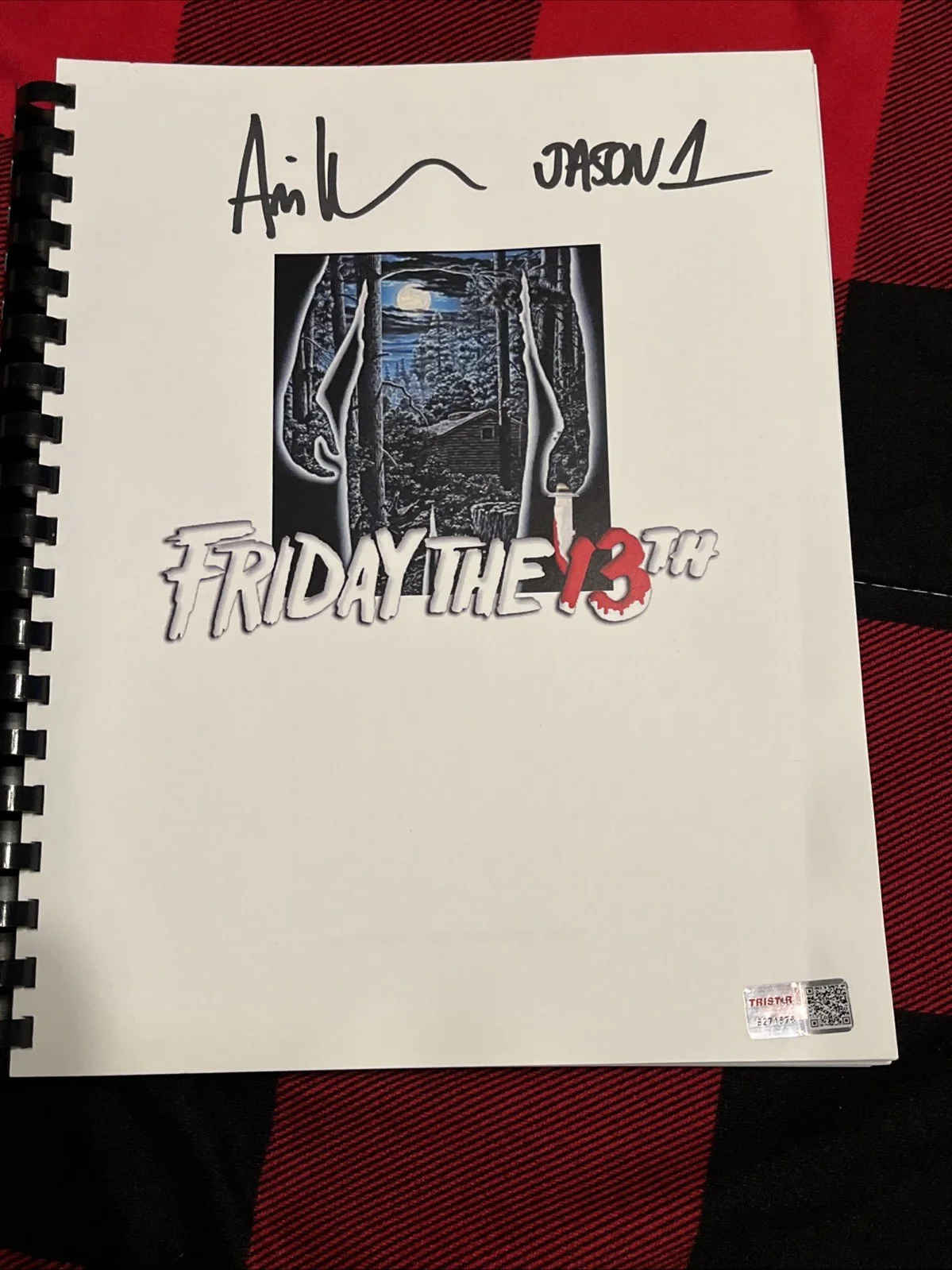 Ari Lehman — Ari Lehman "Jason 1" Authentic Signed Friday The 13th Movie Script TRI STAR, image 3