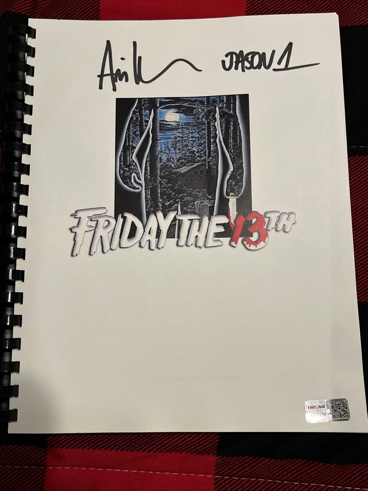 Ari Lehman — Ari Lehman "Jason 1" Authentic Signed Friday The 13th Movie Script TRI STAR, image 4