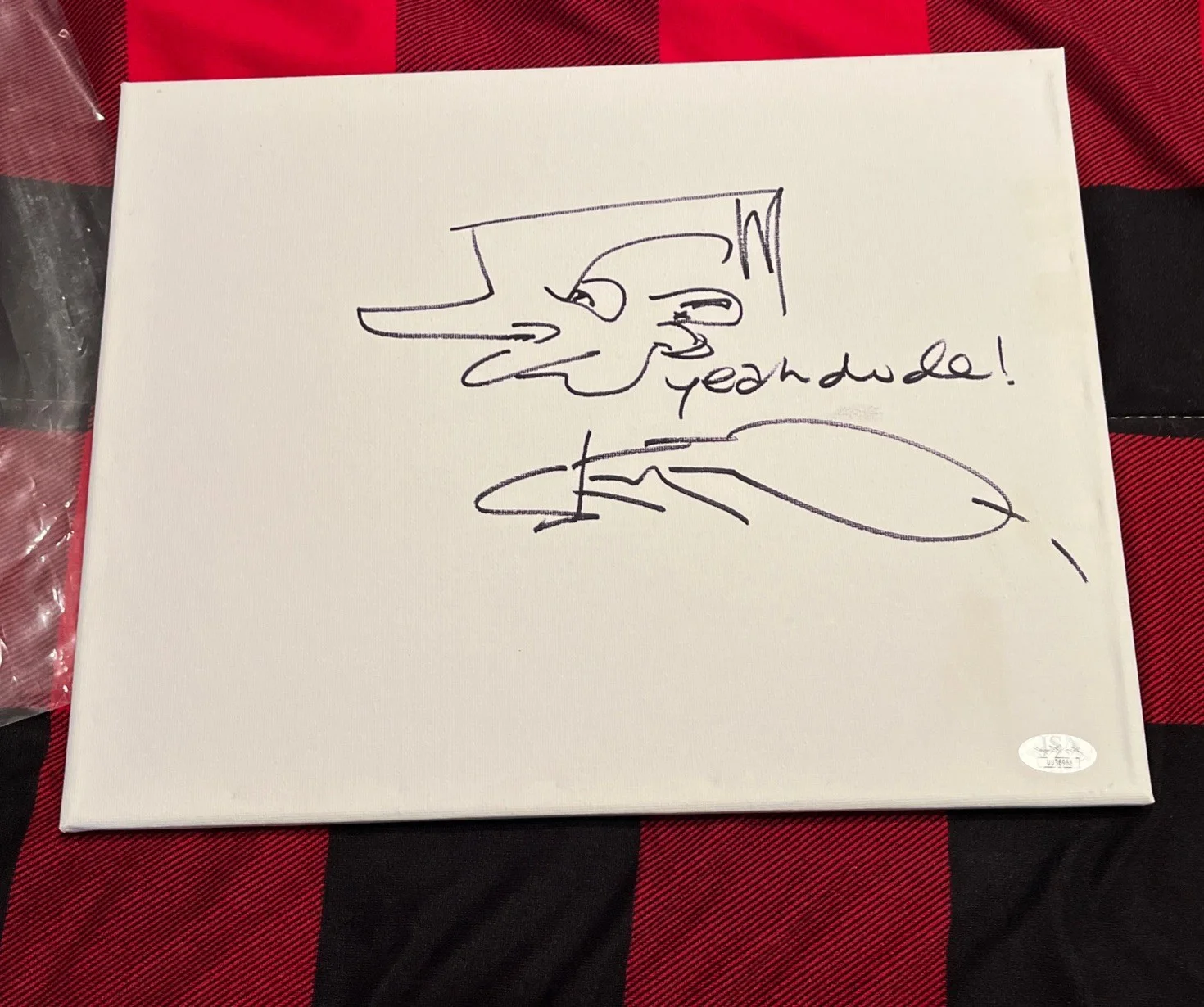 Steve O — COMEDIAN ACTOR STEVE O SIGNED AUTOGRAPHED SKETCH JSA COA JACKASS RARE