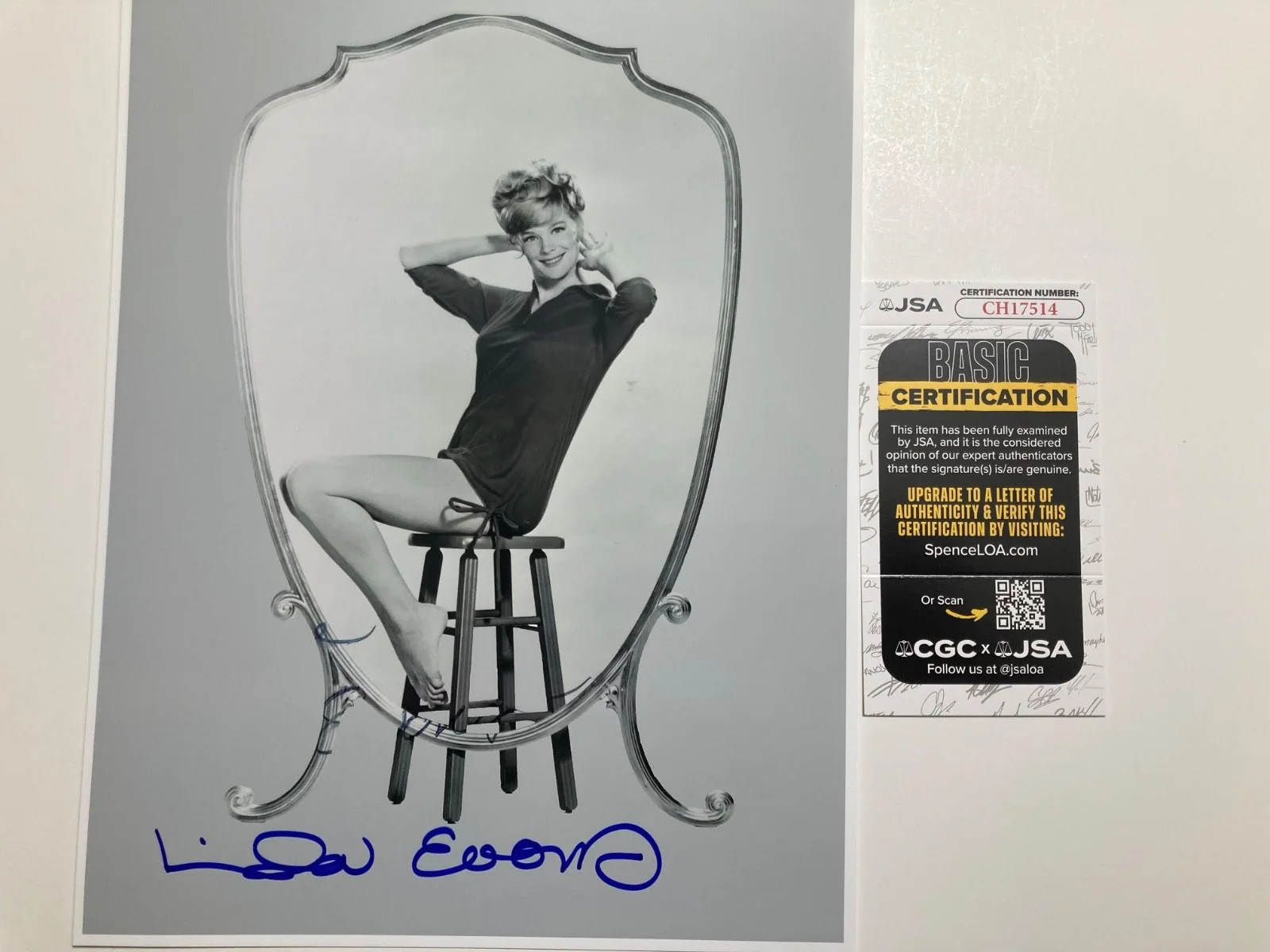 LINDA EVANS — LINDA EVANS signed 8.5x11 photo "THE BIG VALLEY", "DYNASTY" JSA#CH17514