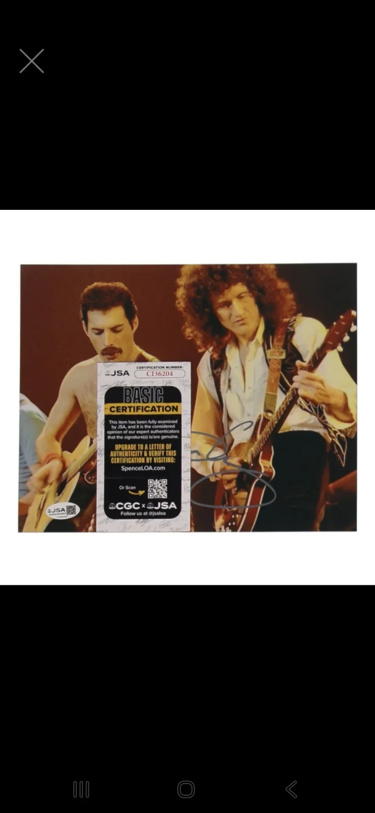 Queen Brian MAY SIGNED 8X10 PHOTO JSA CERT Freddie Mercury, image 4