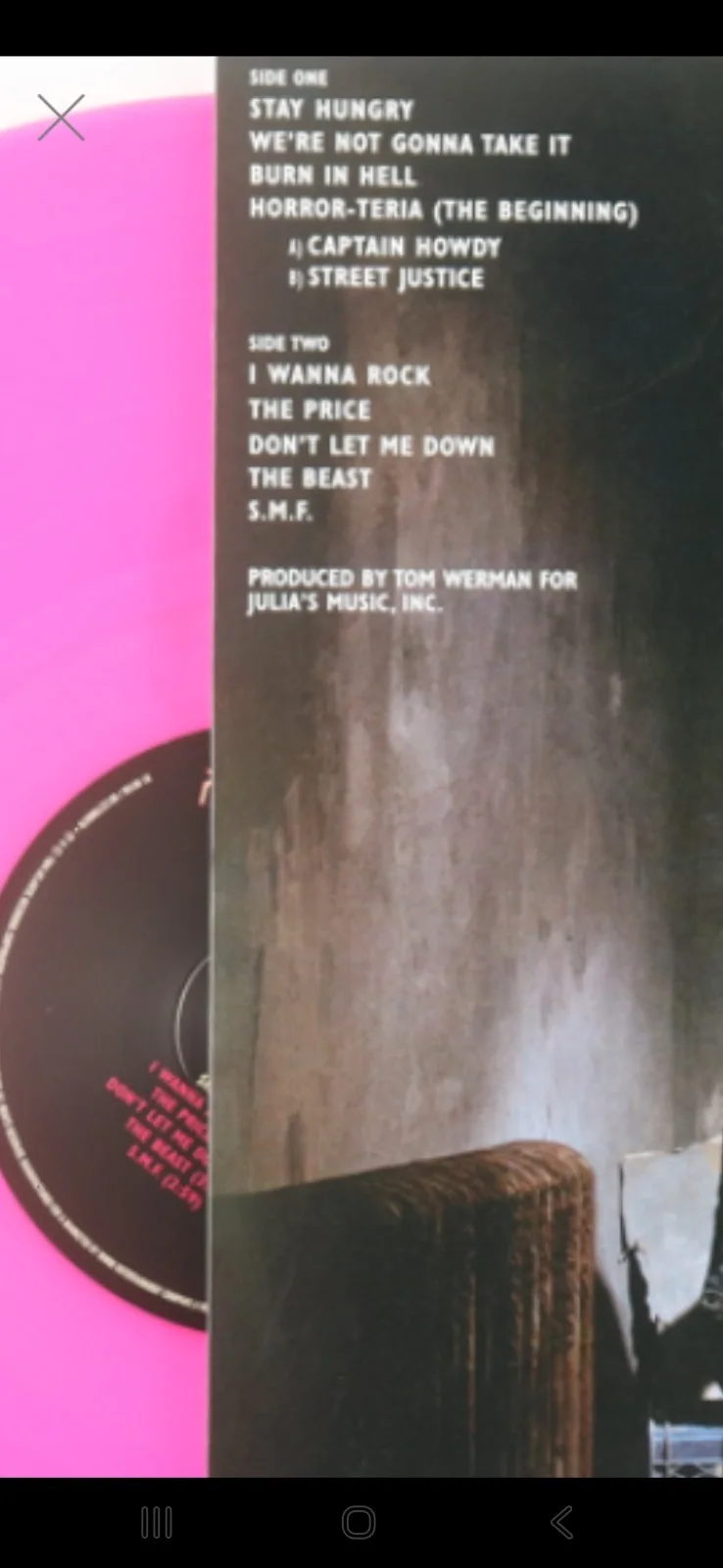 Twisted Sister Dee Snider Signed Stay Hungry Pink Vinyl JSA CERT, изображение 5