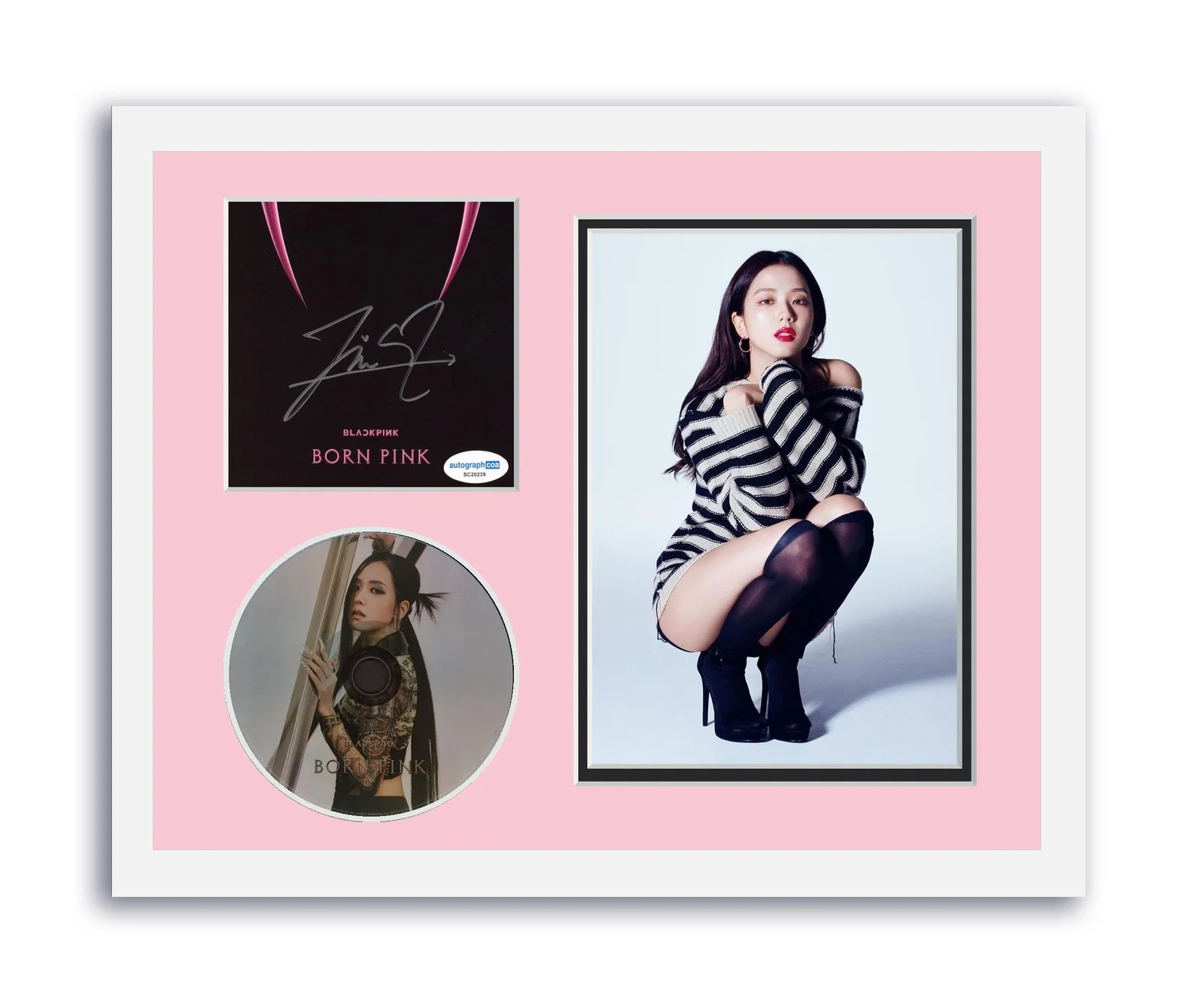 Jisoo — Blackpink Jisoo Autographed Signed 11x14 Custom Framed CD Photo Born Pink ACOA
