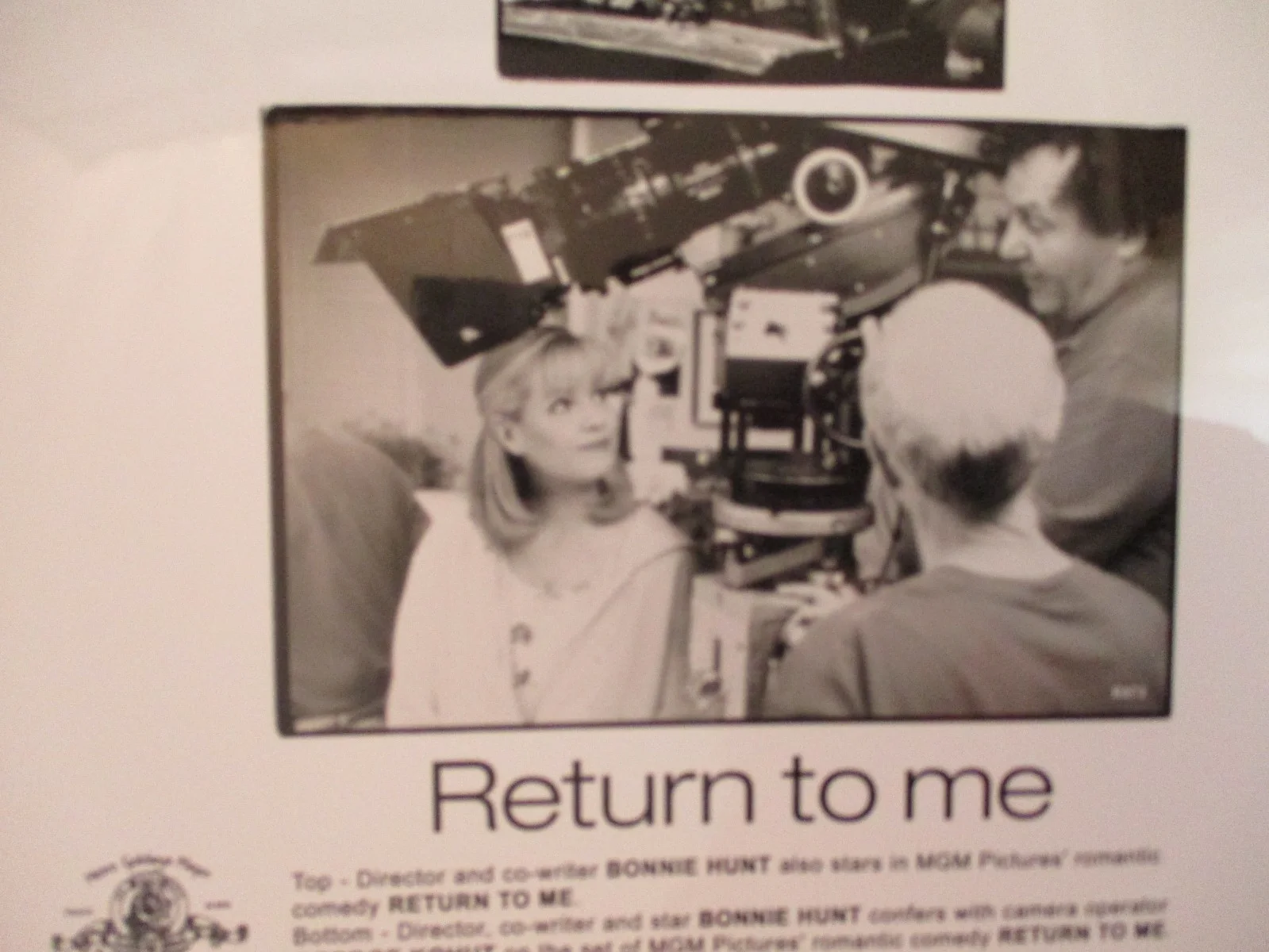 Bonnie Hunt/George Kohut("RETURN TO ME")2000 8 x 10 Black & White Press Photo, изображение 3