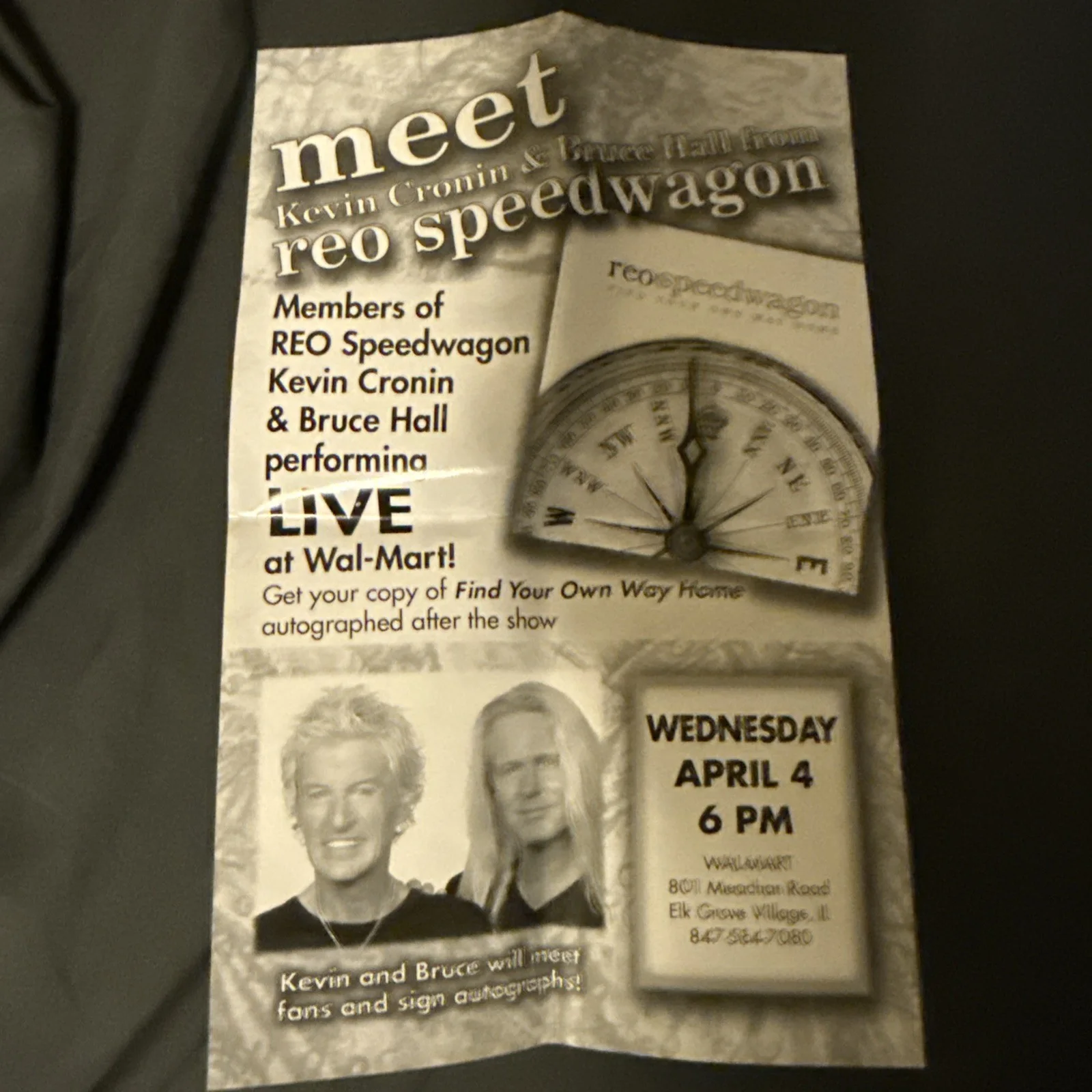 REO Speedwagon Find Your Own Home CD Autographed Signed w/ event flyer, изображение 4