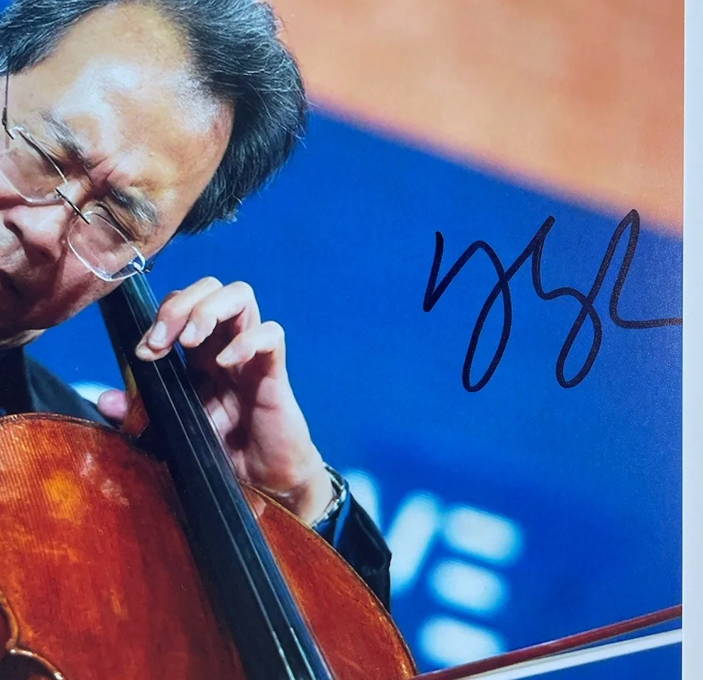 Yo Yo Ma Authentic Hand Signed 8x10 Photo Autograph Musician Cellist, image 2