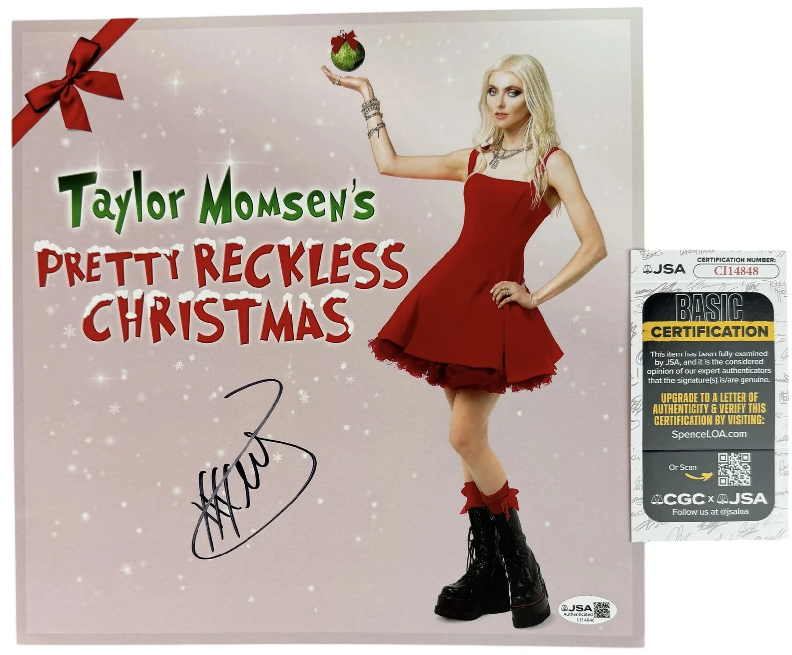Taylor Momsen — Taylor Momsen signed 12x12 Poster Pretty Reckless Christmas JSA Authentication