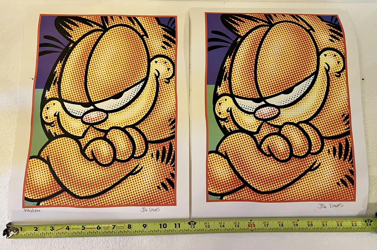 Jim Davis — Garfield Print - Jim Davis Autograph - 1091/1200, image 2