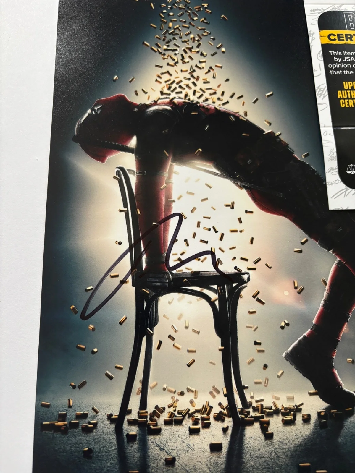 RYAN REYNOLDS SIGNED DEADPOOL 8X10 PHOTO WADE WILSON MARVEL MOVIE ACTOR JSA, изображение 2